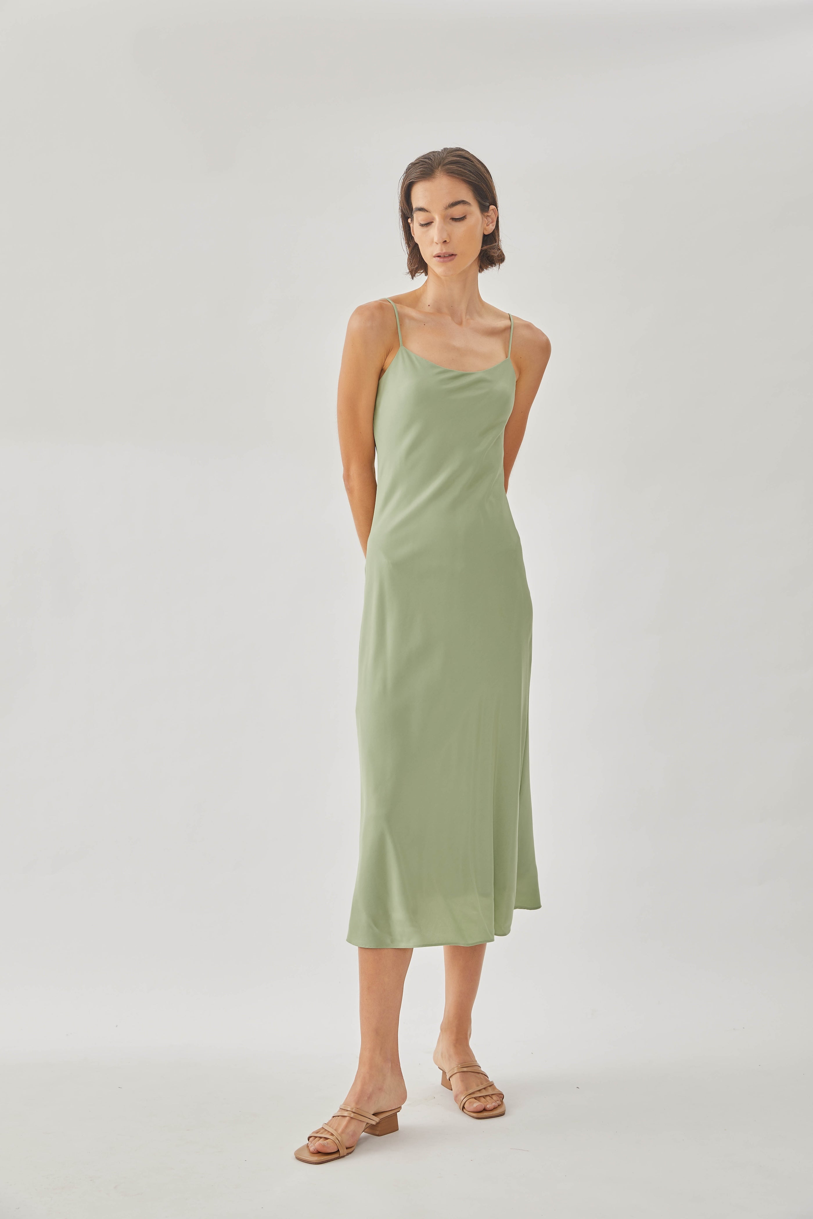 Slip Dress in Sage