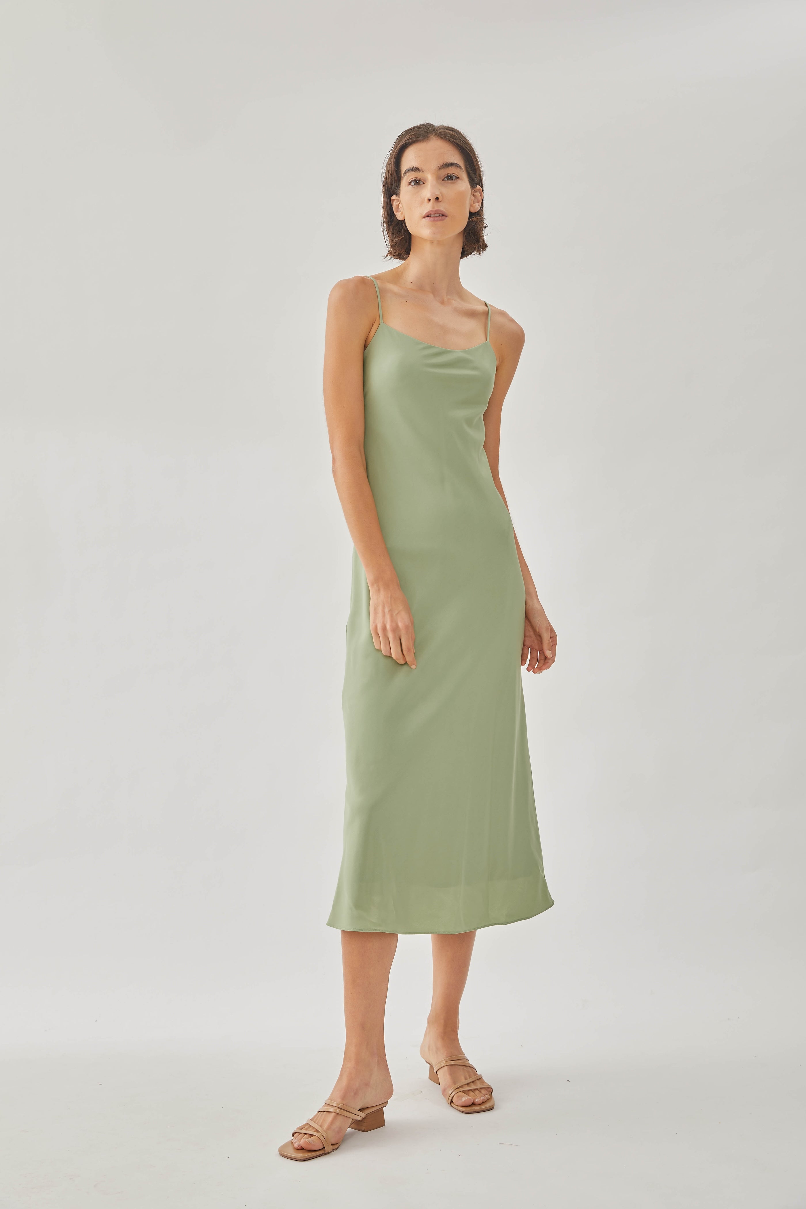 Slip Dress in Sage