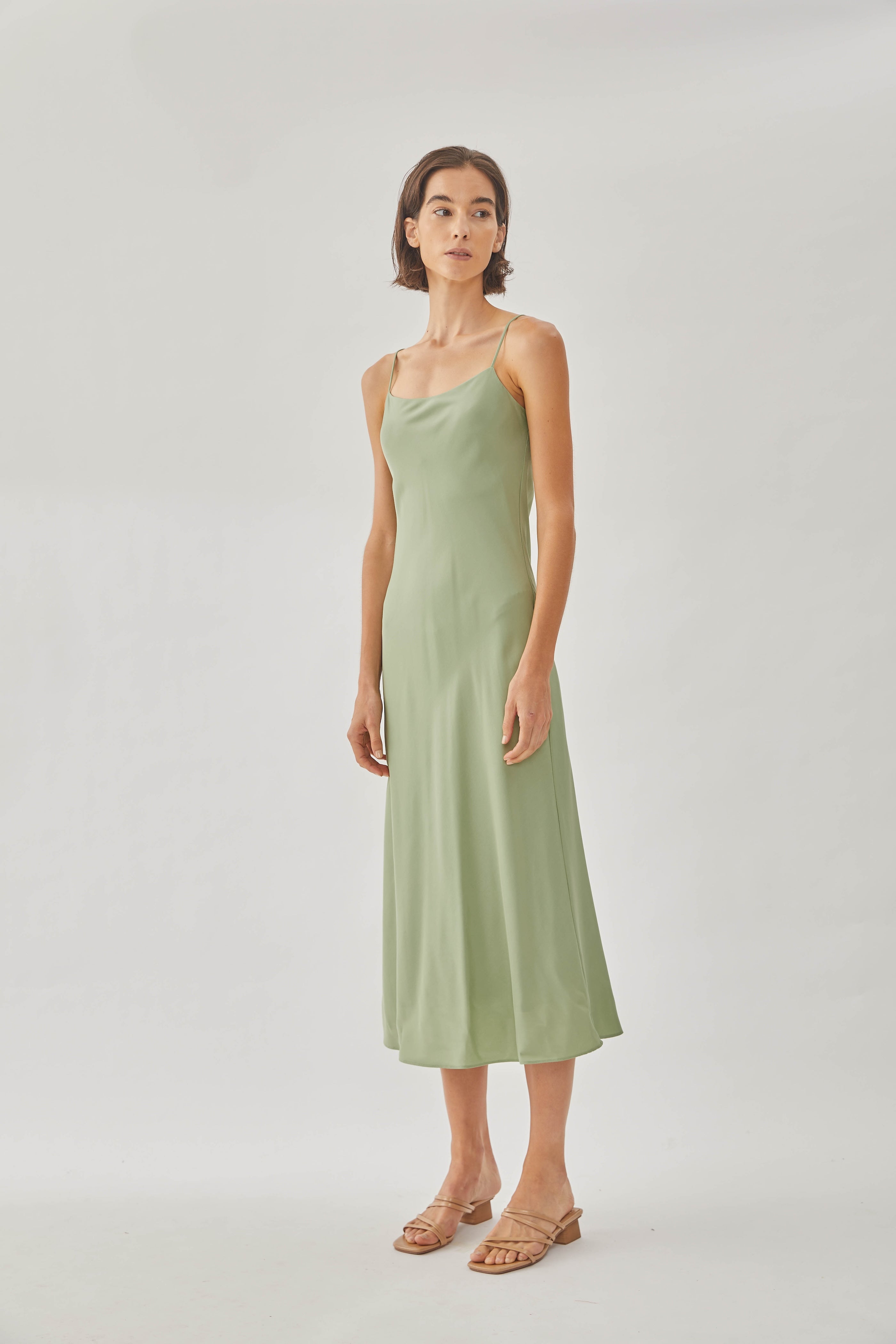 Slip Dress in Sage