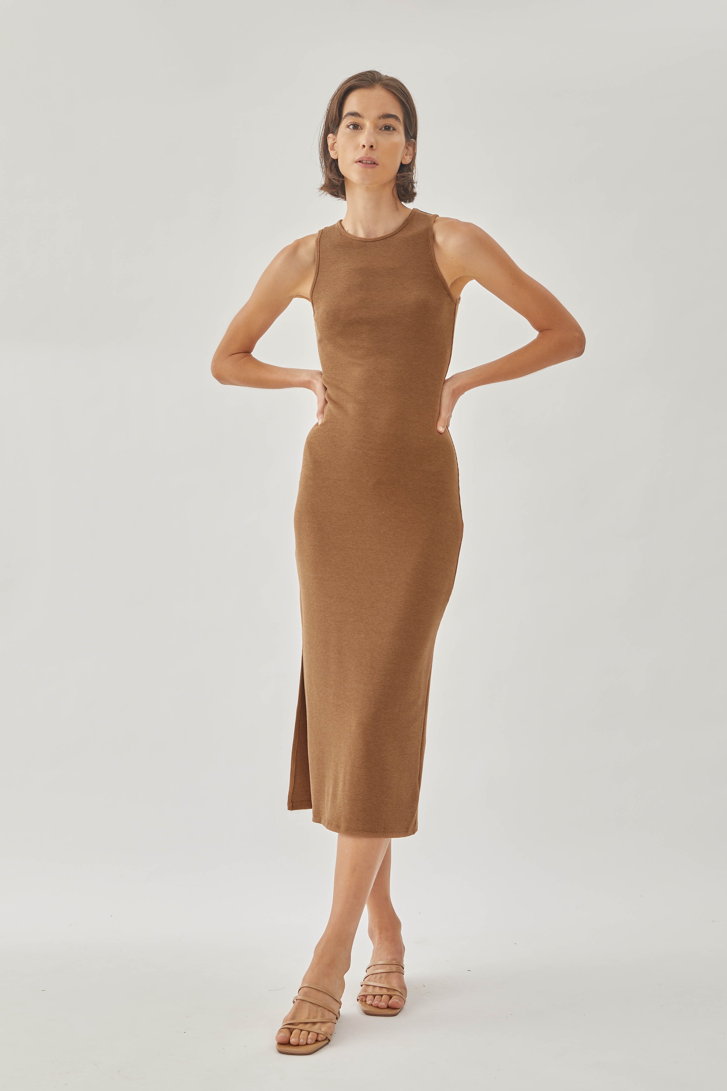 Knitted Dress in Brown