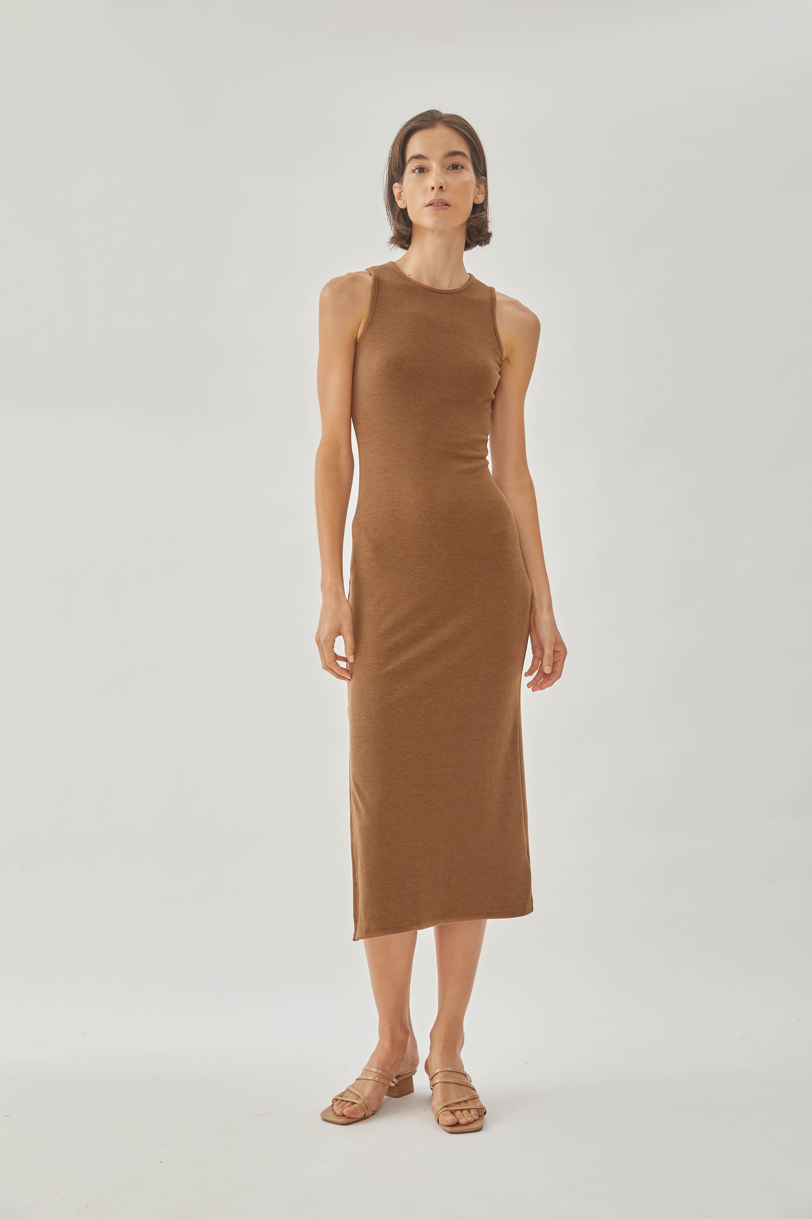 Knitted Dress in Brown