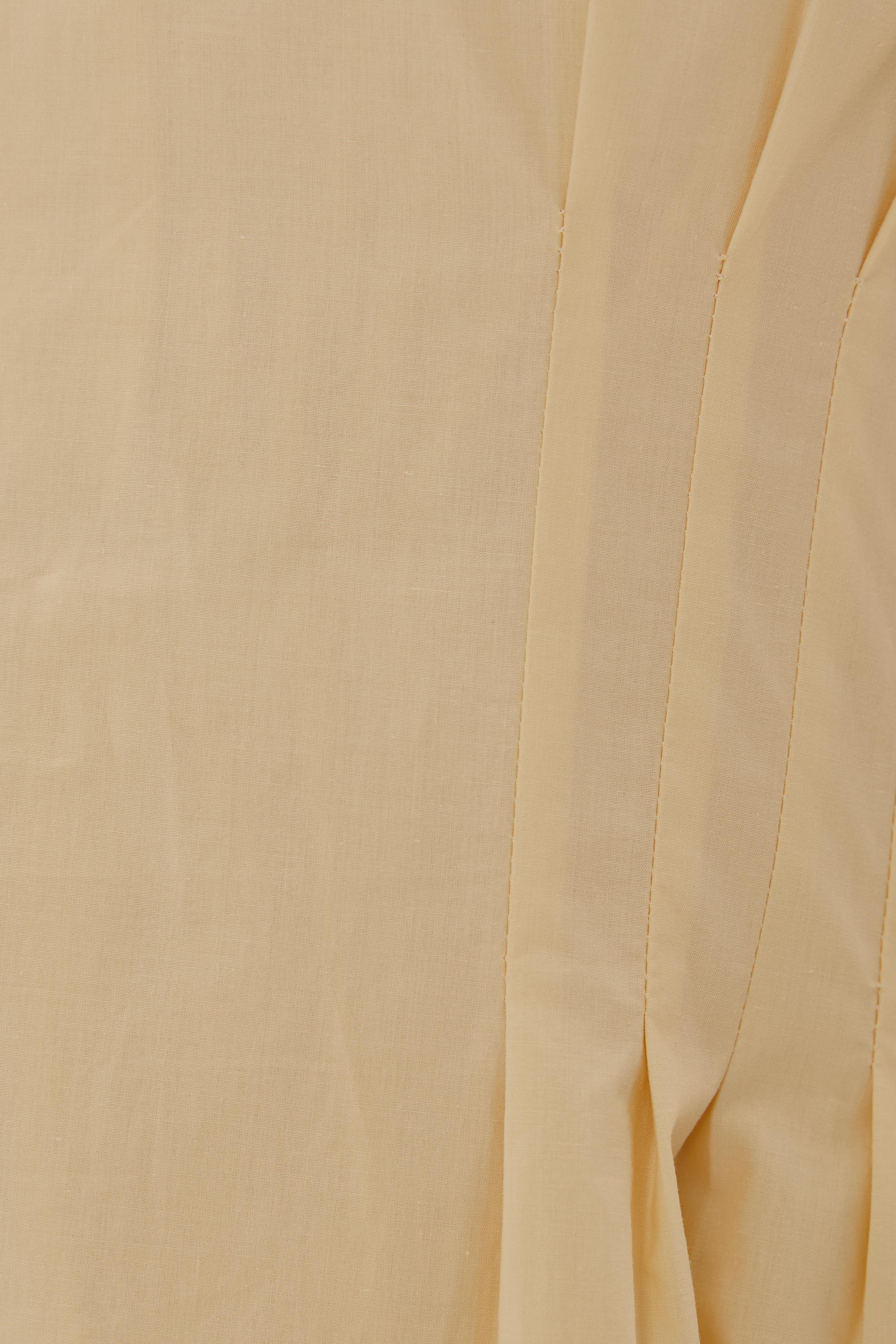 Pleated Waist Dress in Soft Yellow