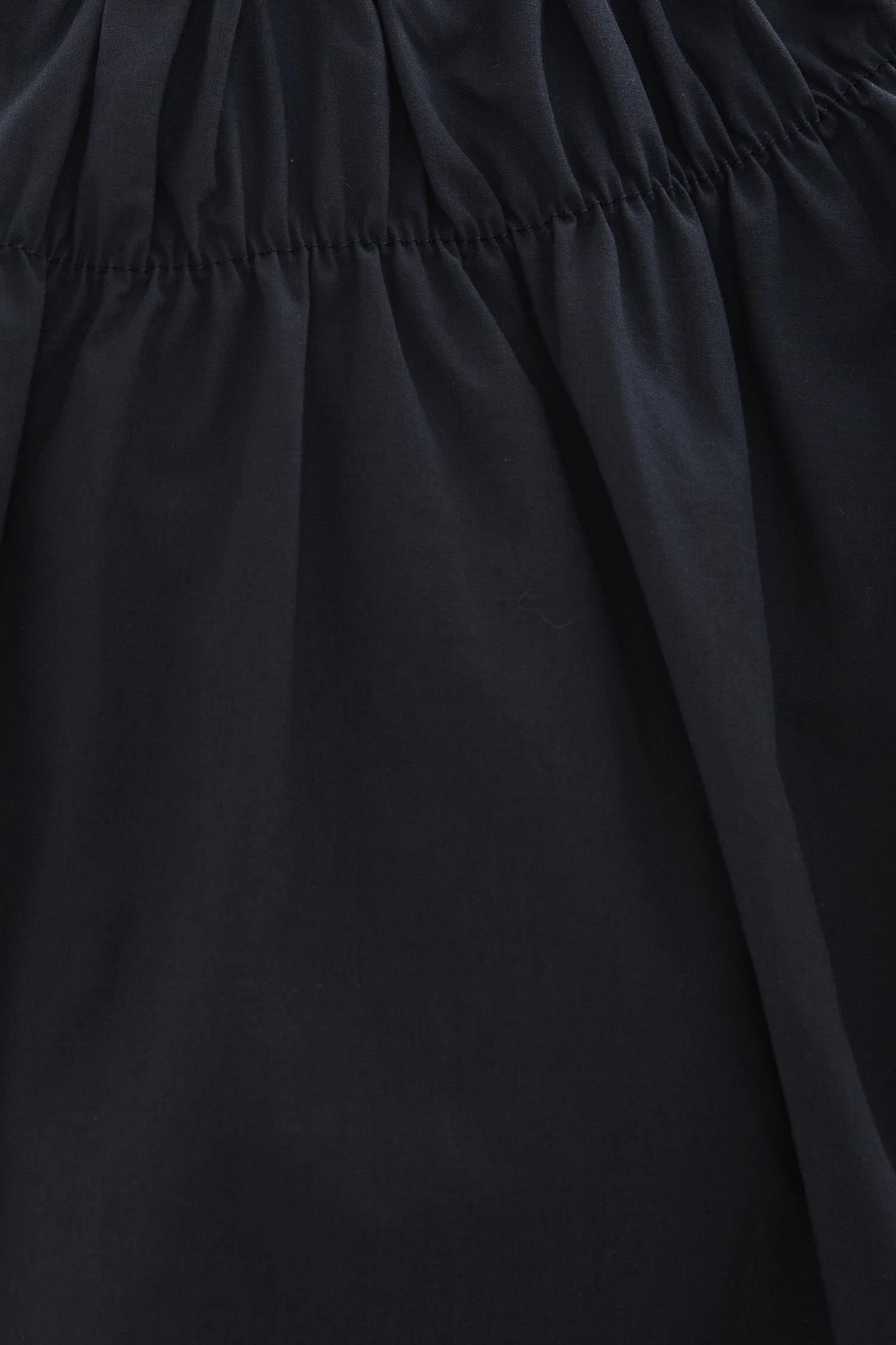 Gathered Neckline Blouse in Midnight