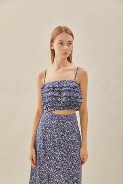 Tiered Frill Top in Moonlight Bloom
