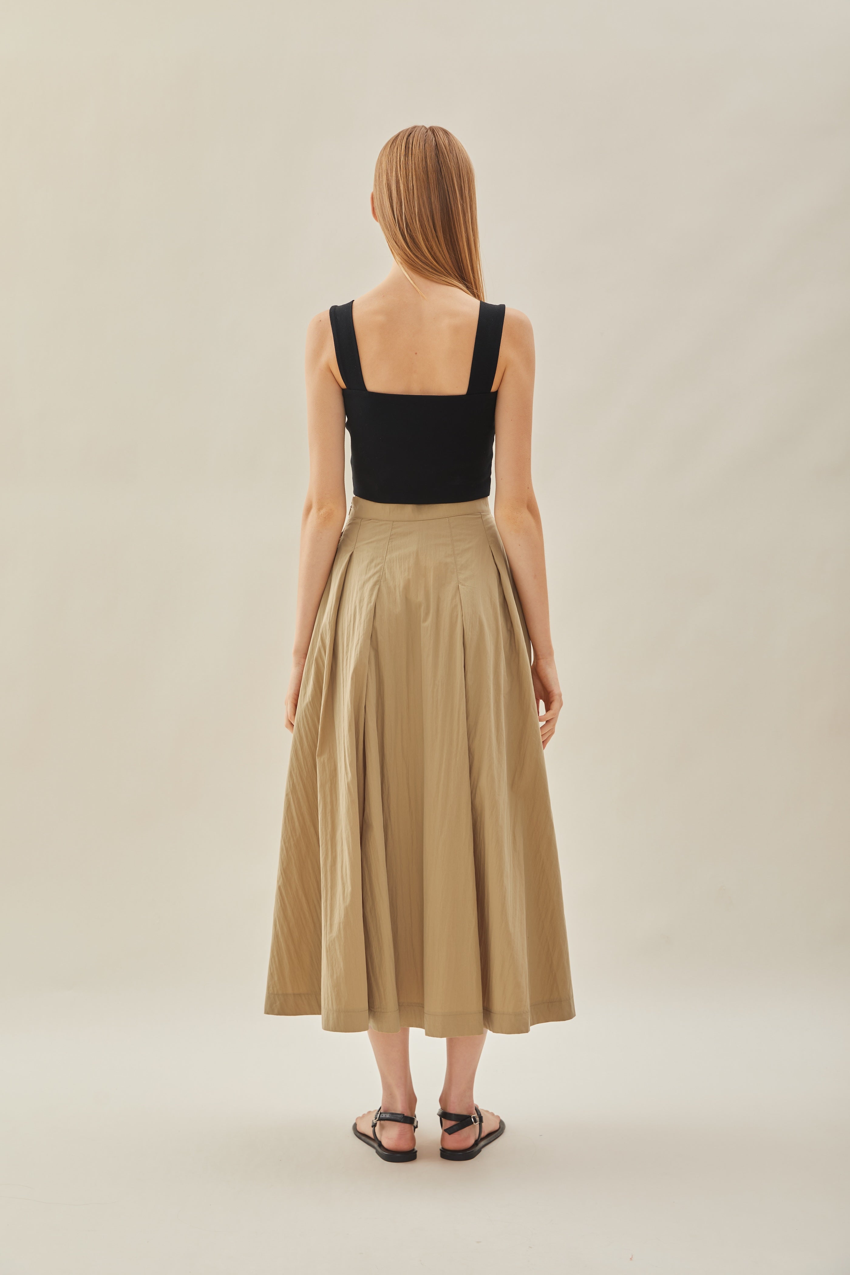 Flared Skirt in Camel