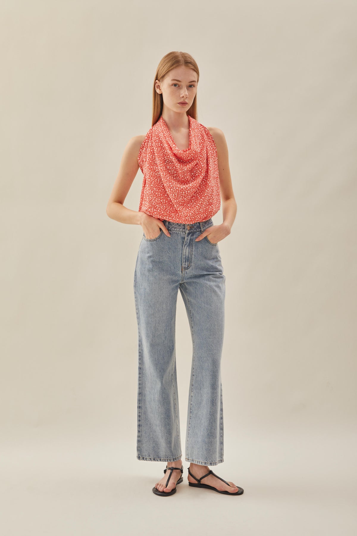 Scarf in Red Bloom