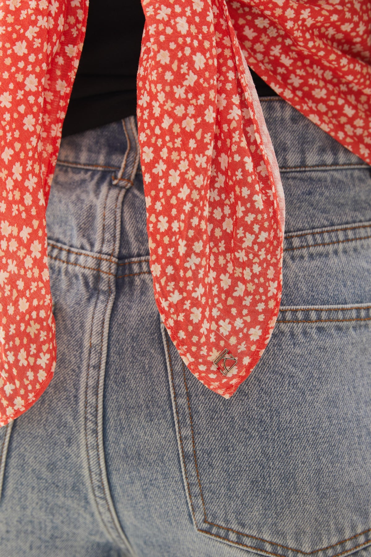 Scarf in Red Bloom