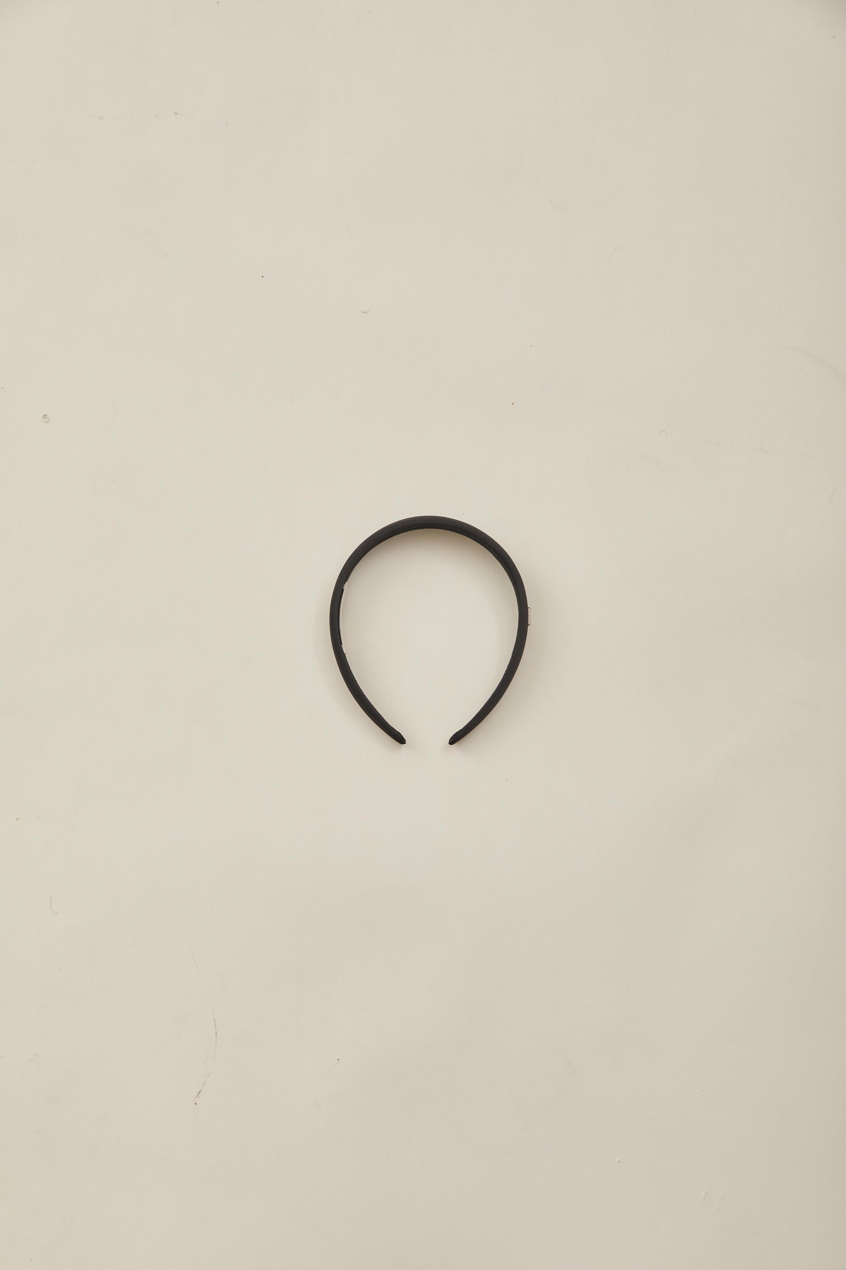 Satin Headband in Black