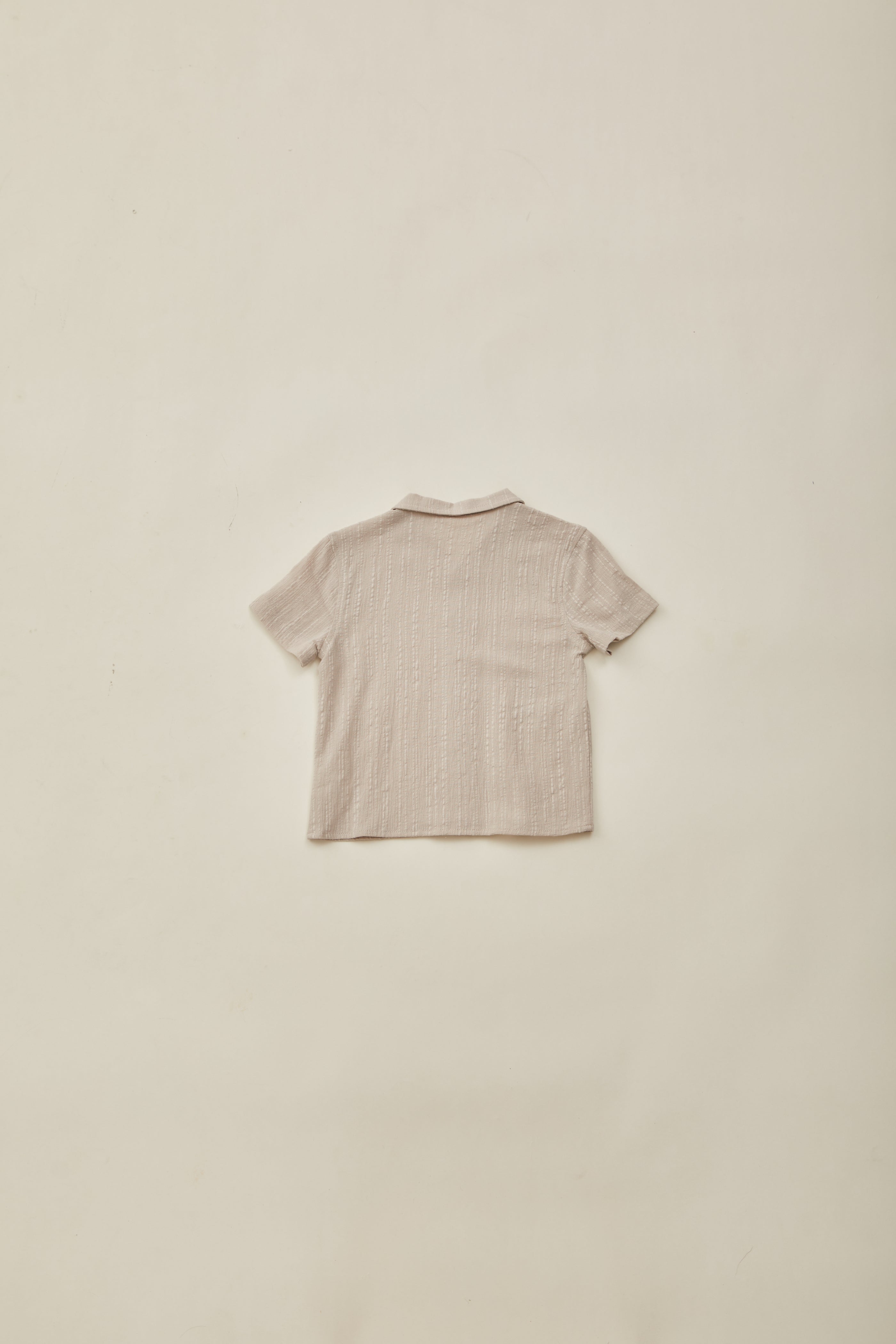 Mini Cotton Shirt in Taupe