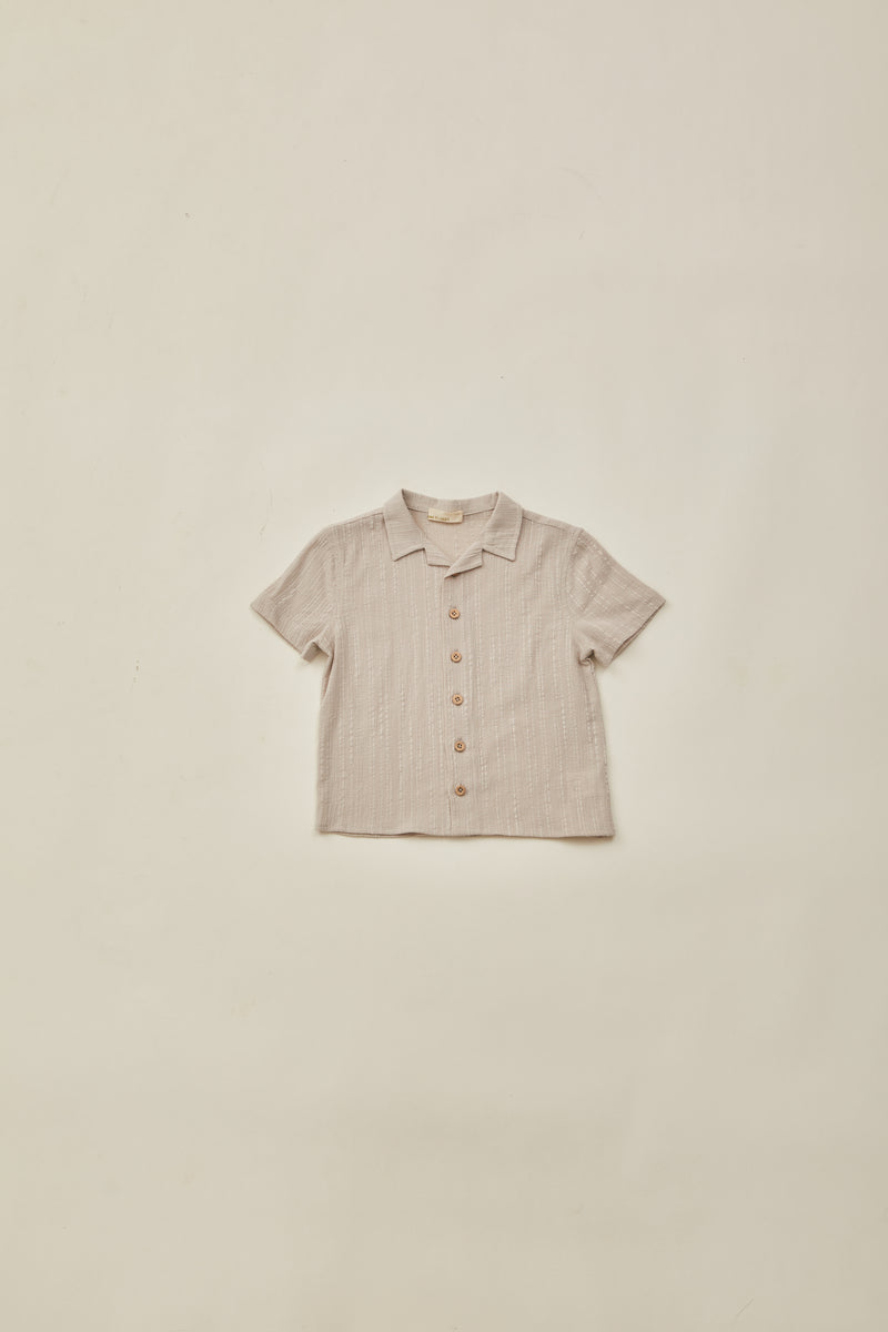 Mini Cotton Shirt in Taupe