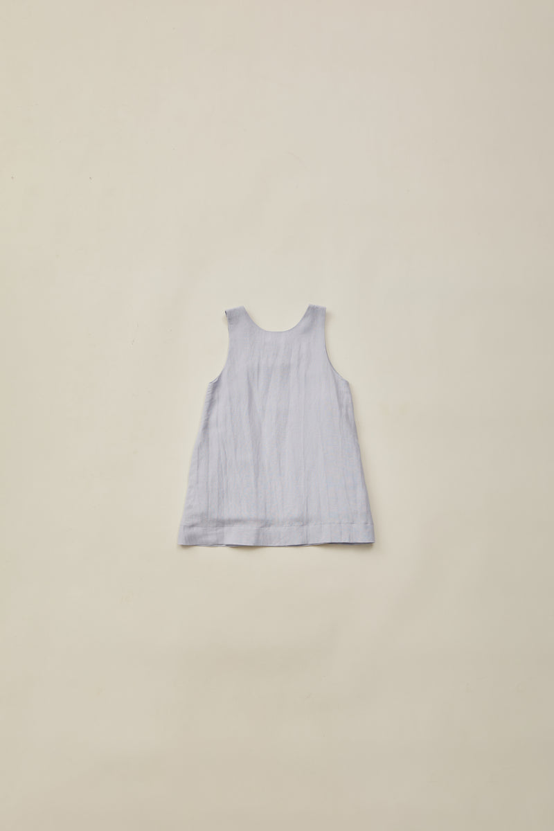 Mini Sleeveless A-Line Dress in Mist Blue