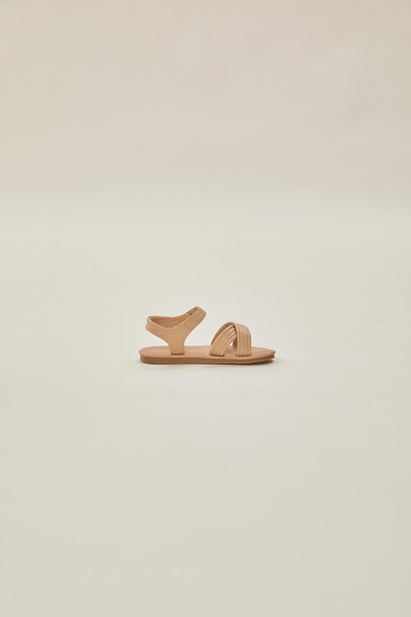 Mini Ada Stitched Sandals in Beige