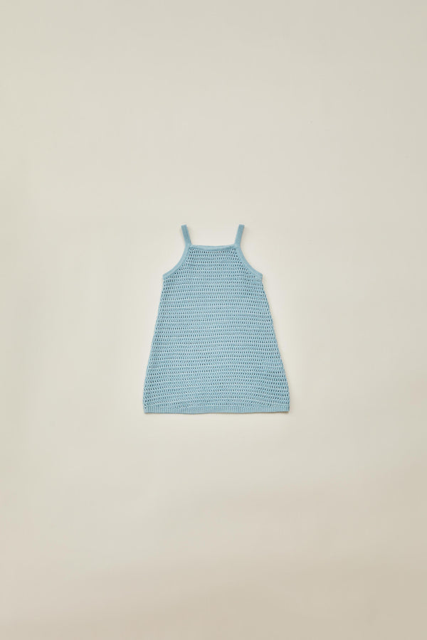 Mini Open Knit Dress in Plume