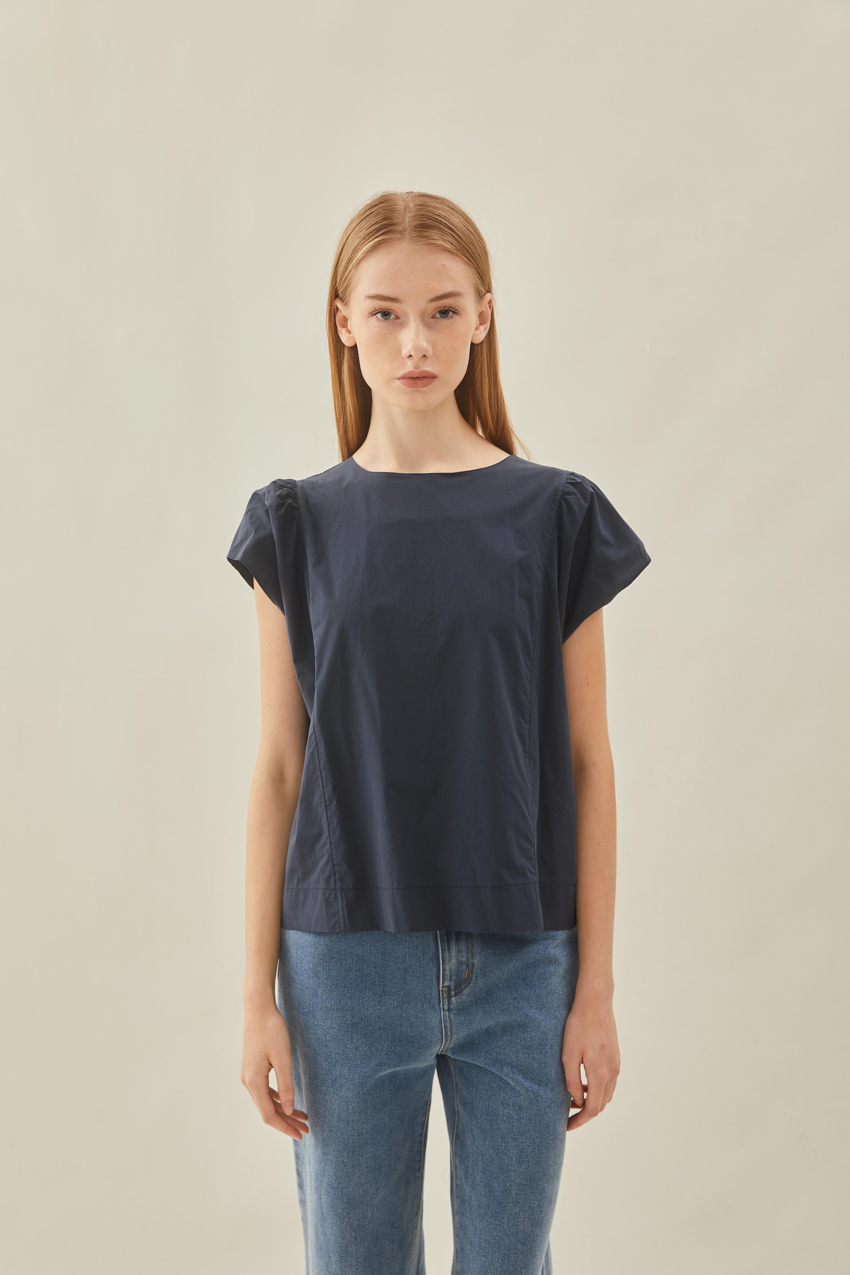 Button Back Top in Midnight