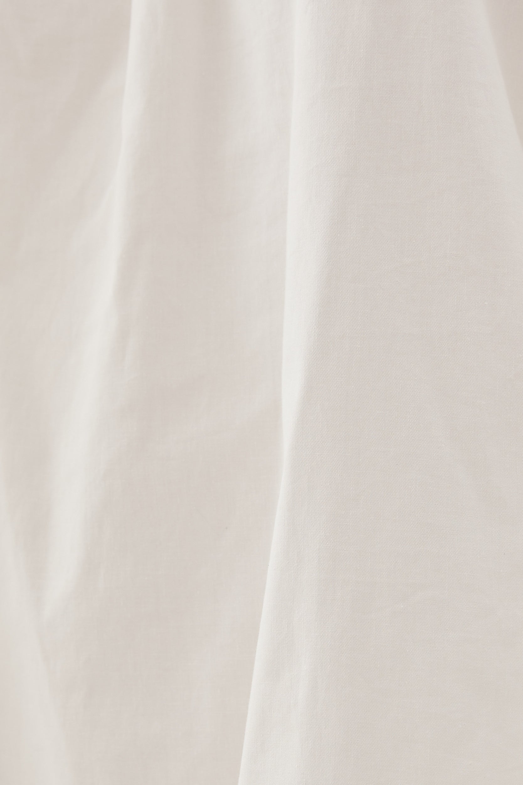 Cotton Gathered Dress in White