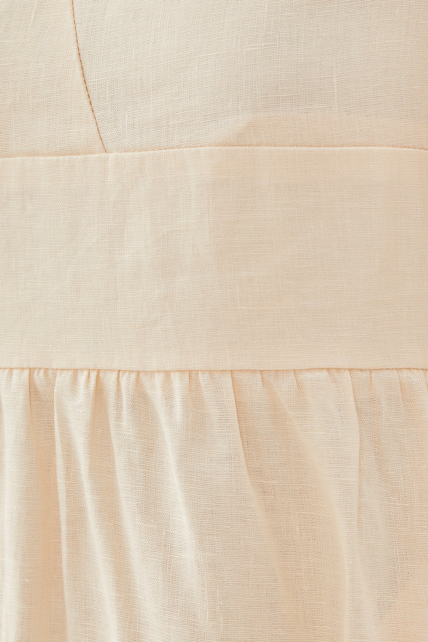 Linen Tiered Maxi Dress in Shell