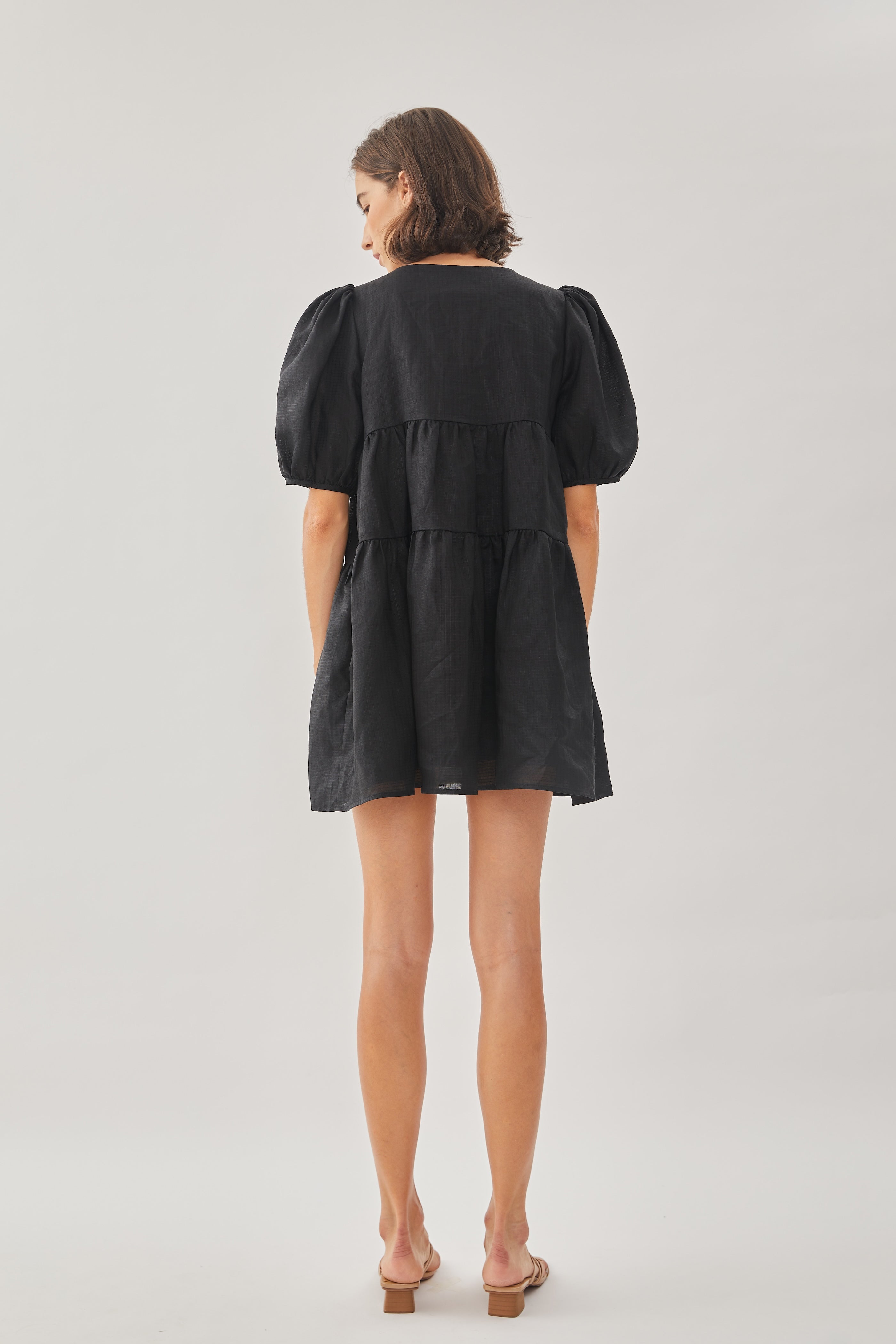 Tencel Mini Dress in Black