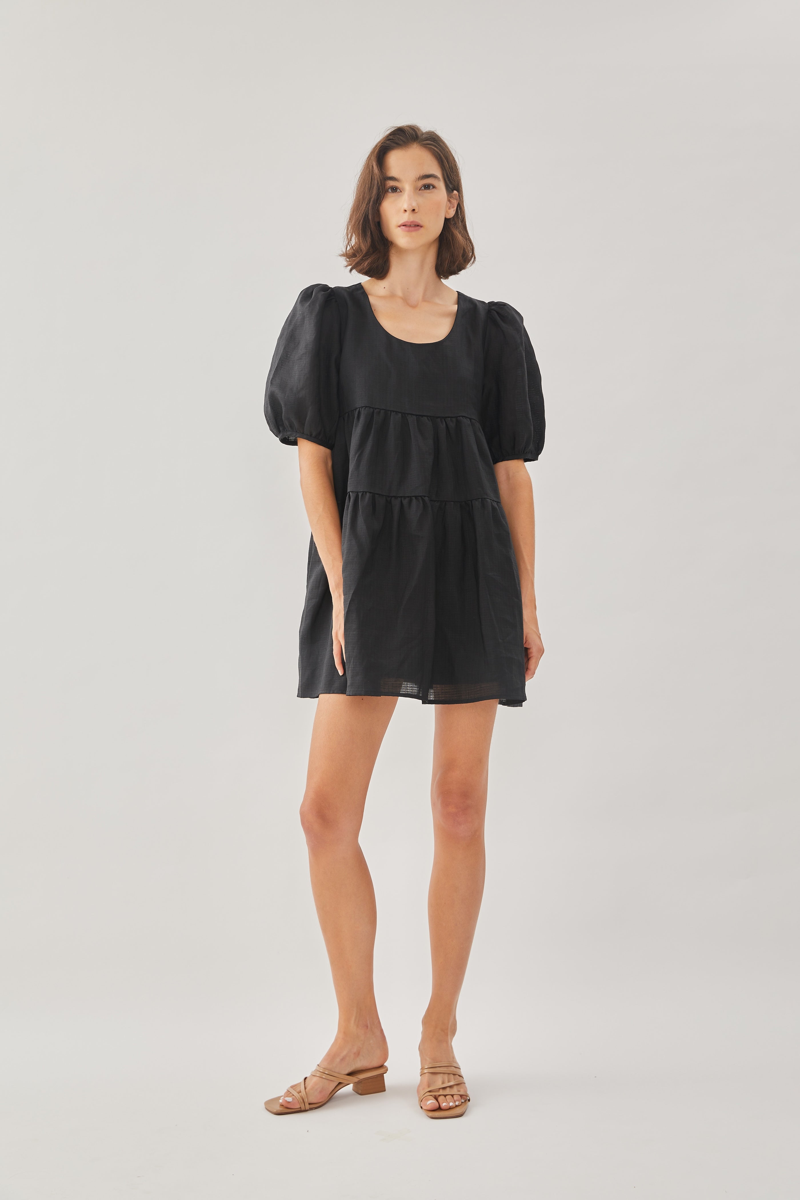 Tencel Mini Dress in Black