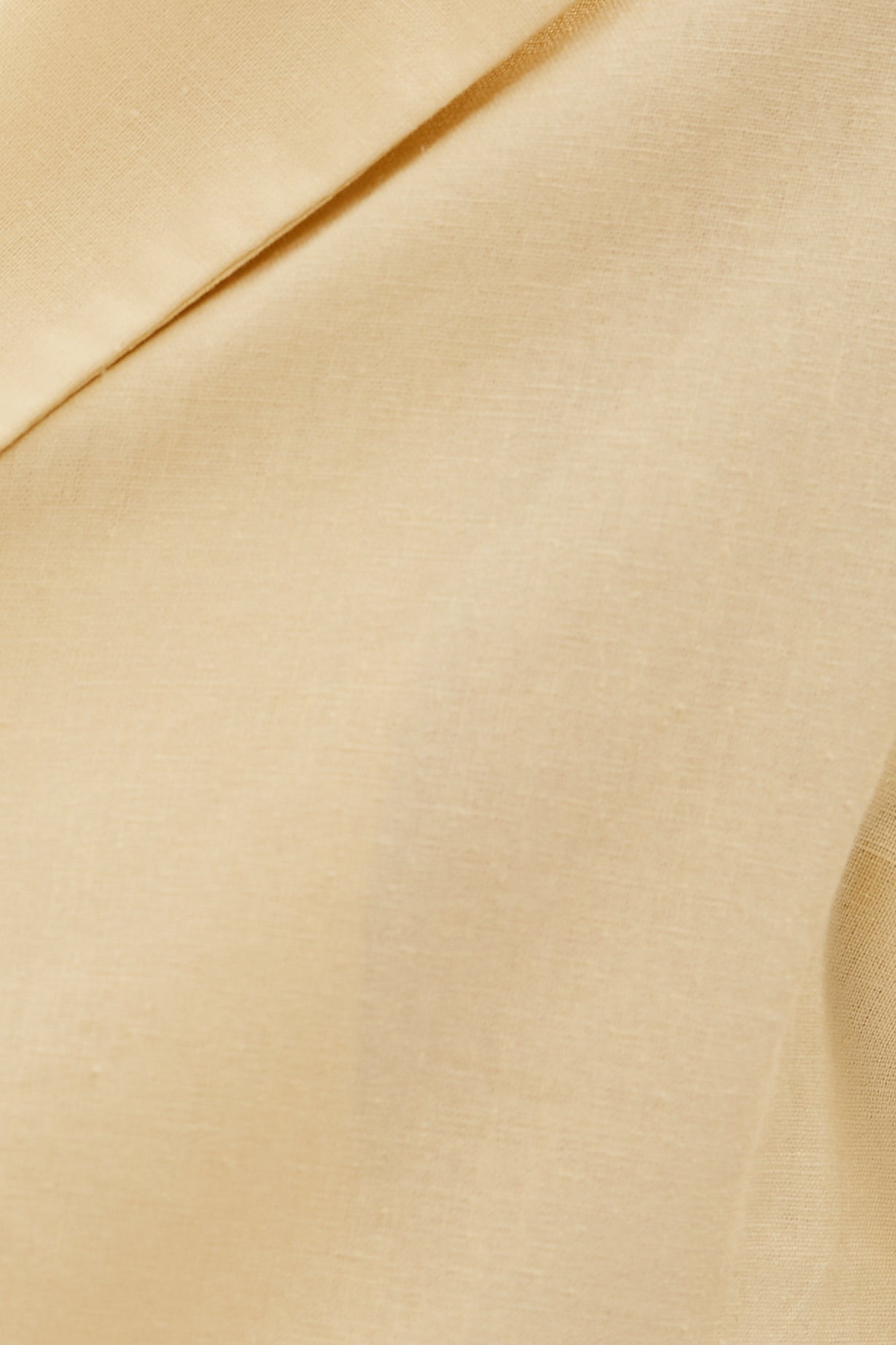 Linen Knotted Shirt in Soft Yellow
