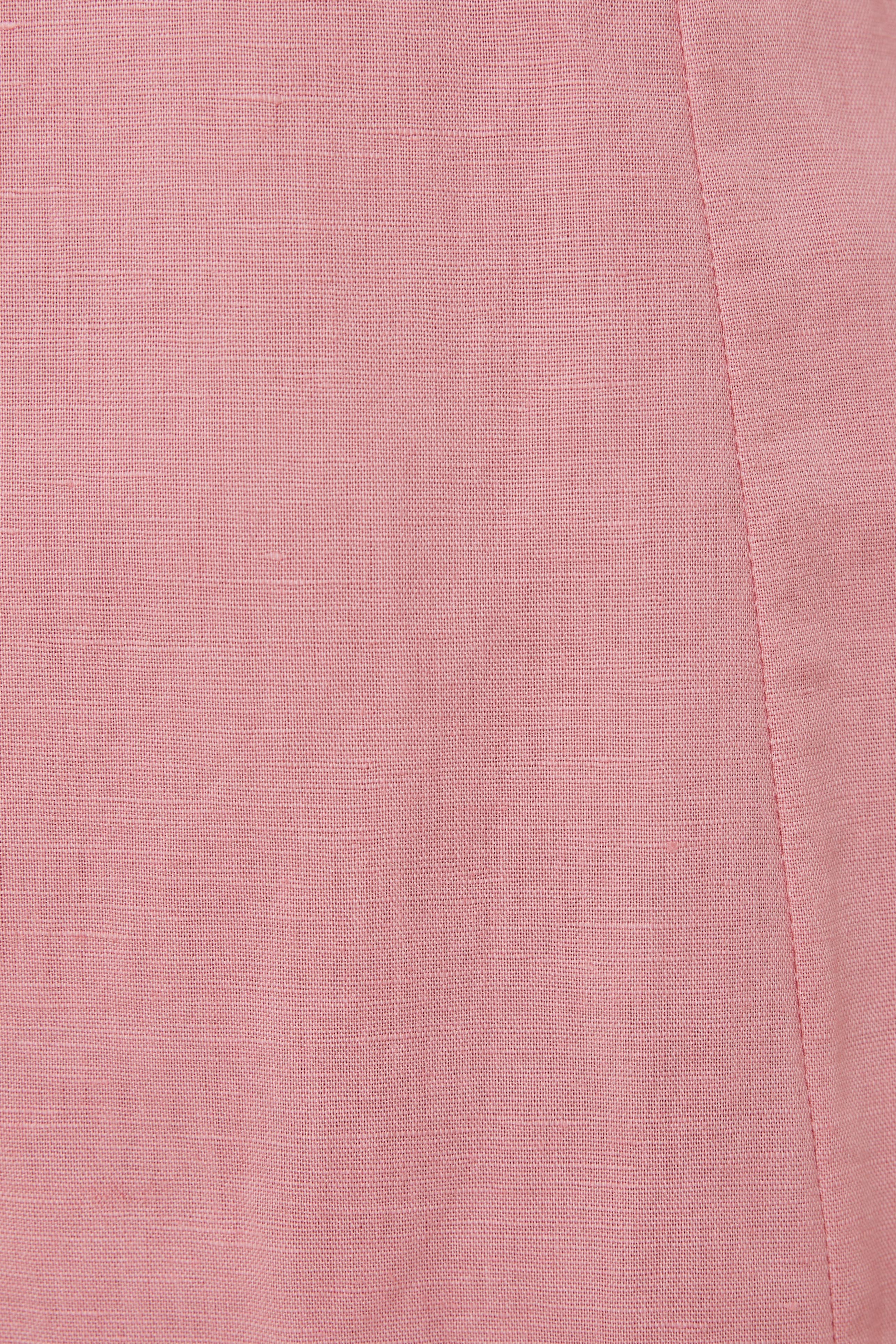 Sweetheart Puffed Sleeve Dress with Slit in Pink