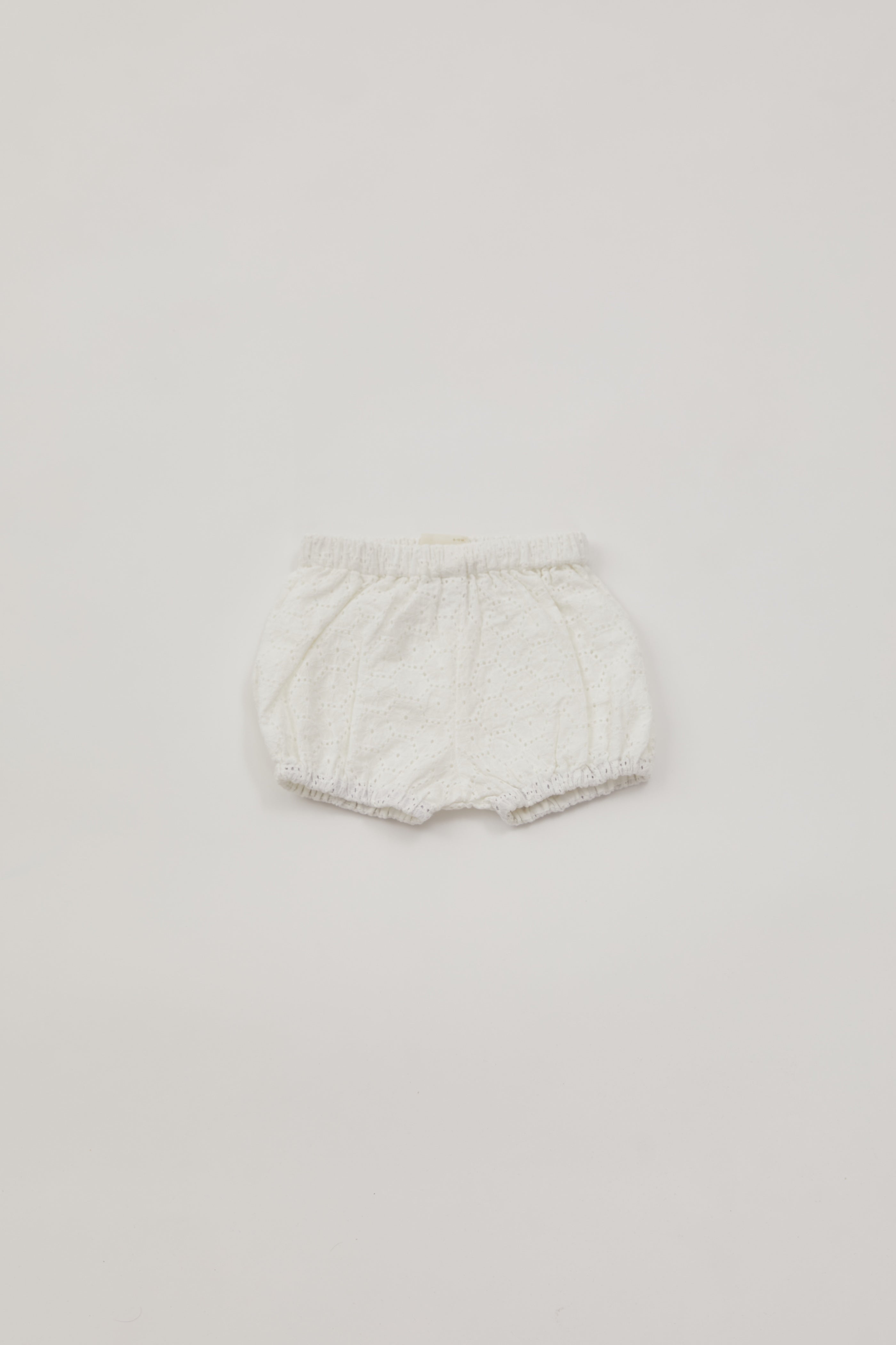 Mini Cotton Bloomer Shorts in Crochet