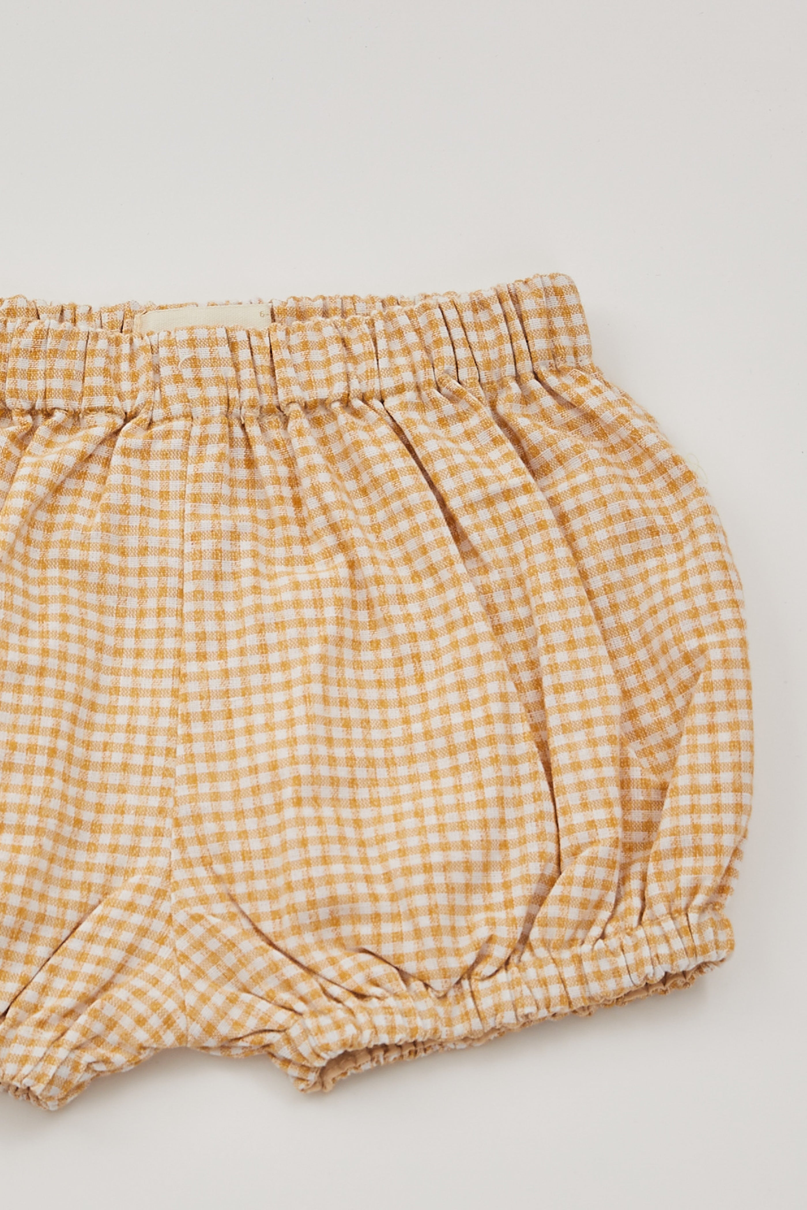 Mini Gingham Bloomer shorts in Yellow
