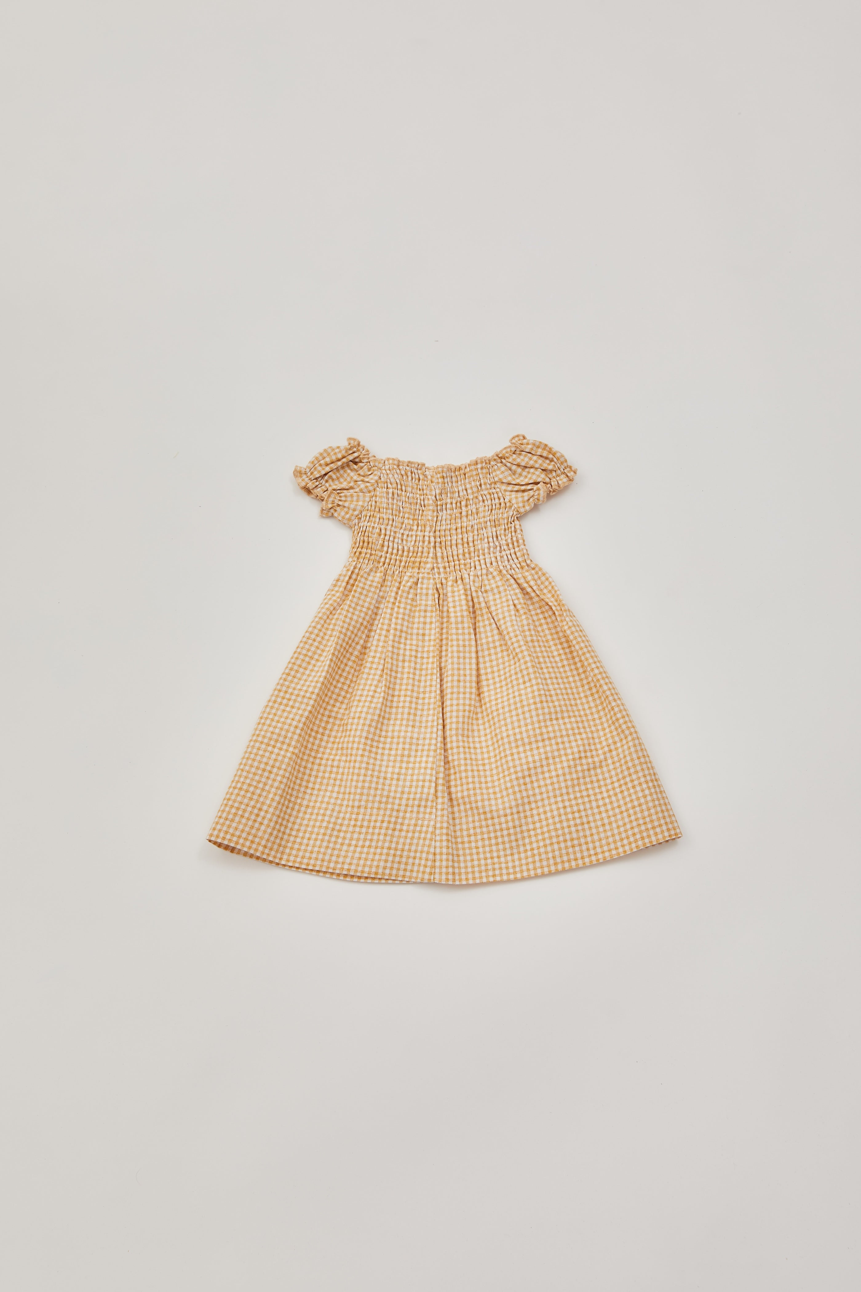 Mini Gingham Dress in Yellow