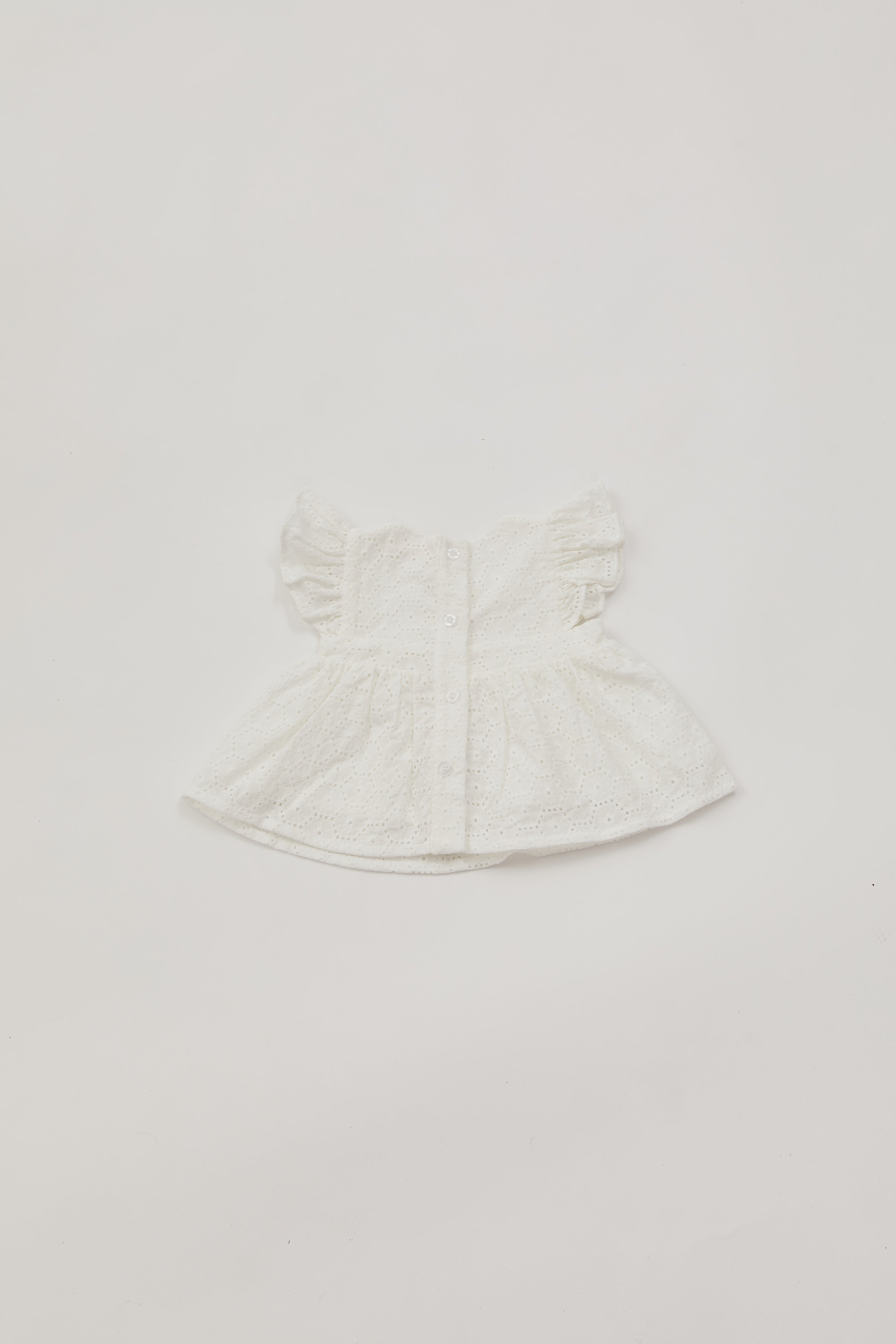 Mini Cotton Crochet Top in White
