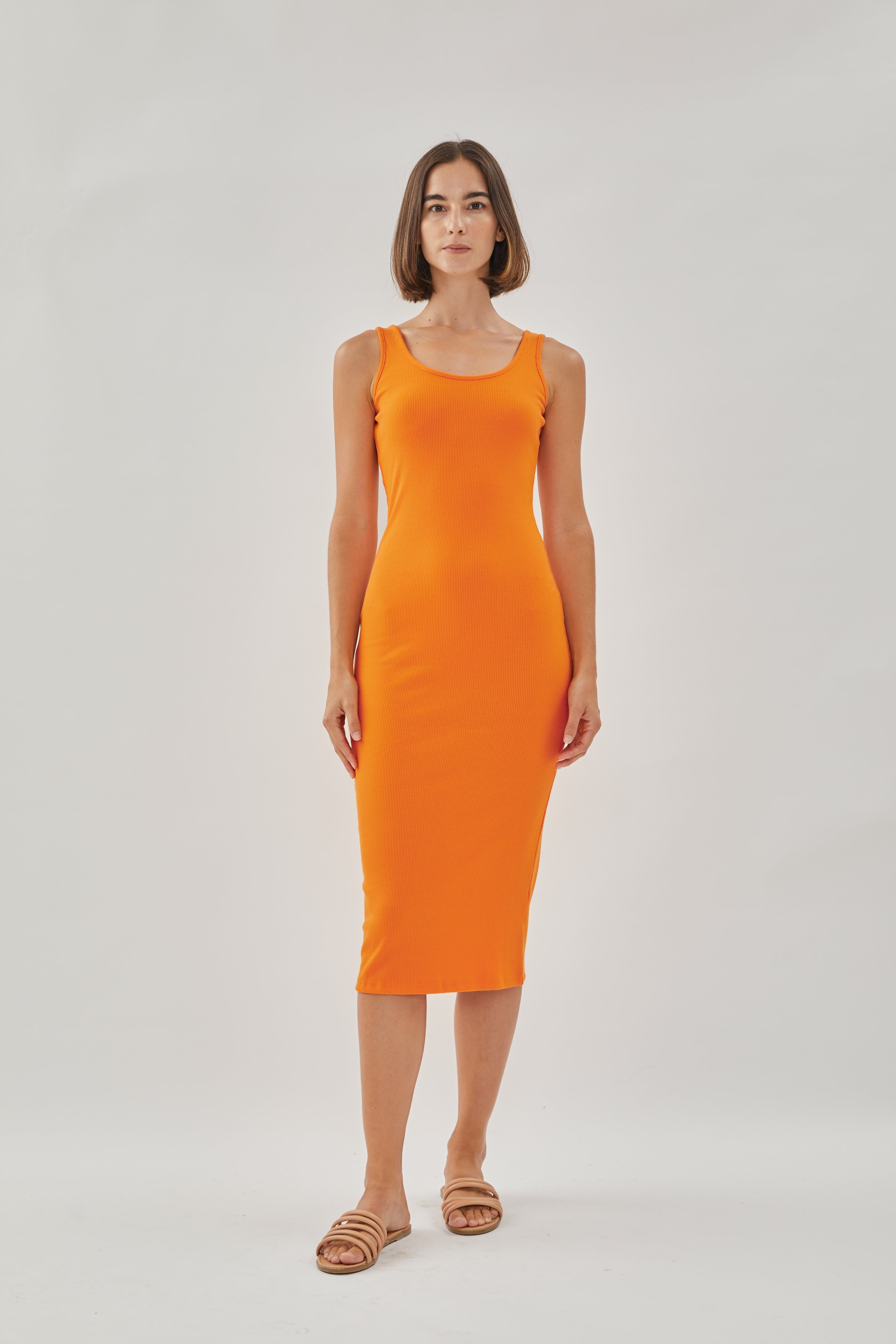 Scoop Neck Tank Dress in Sunburst