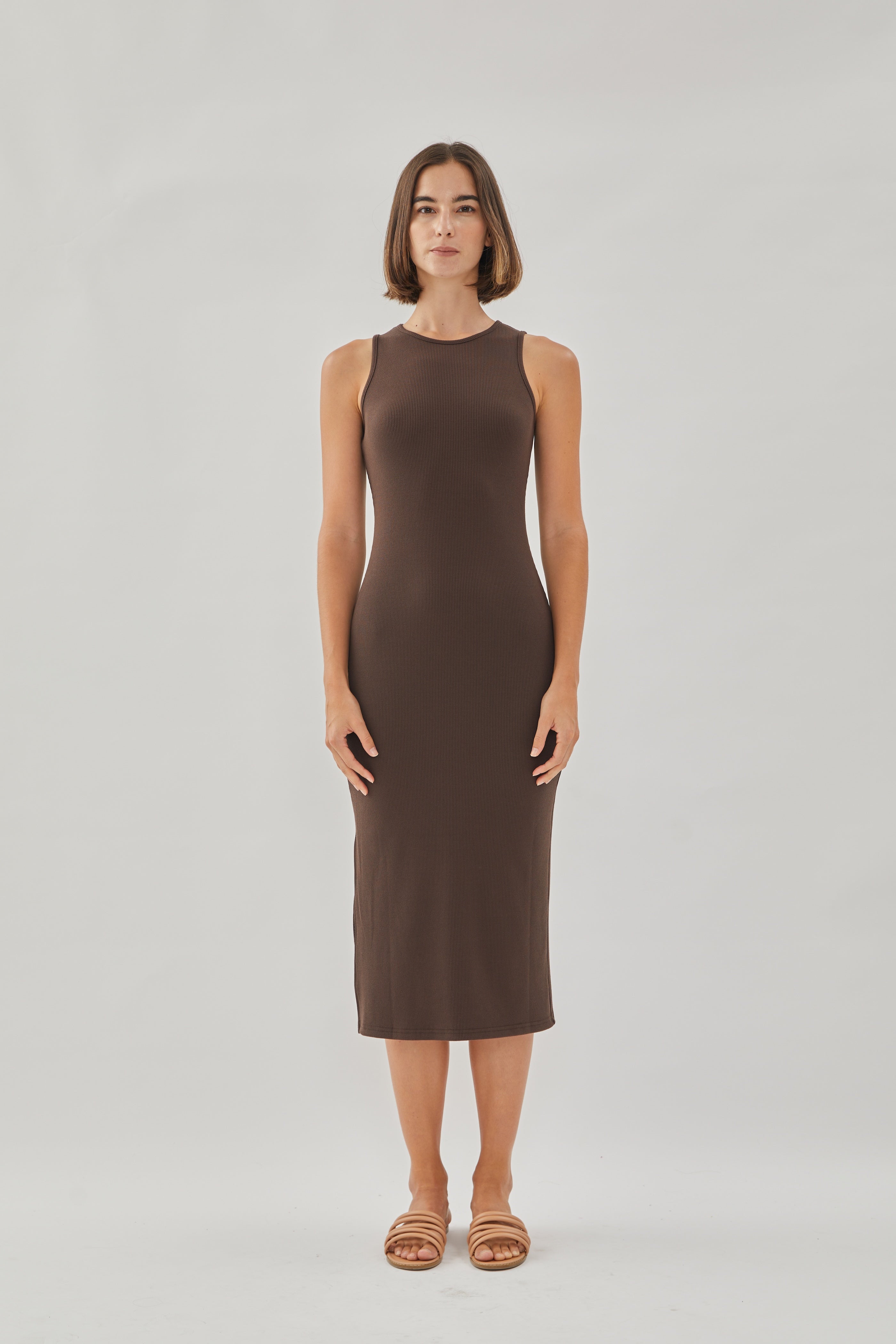 Knitted Dress in Soil