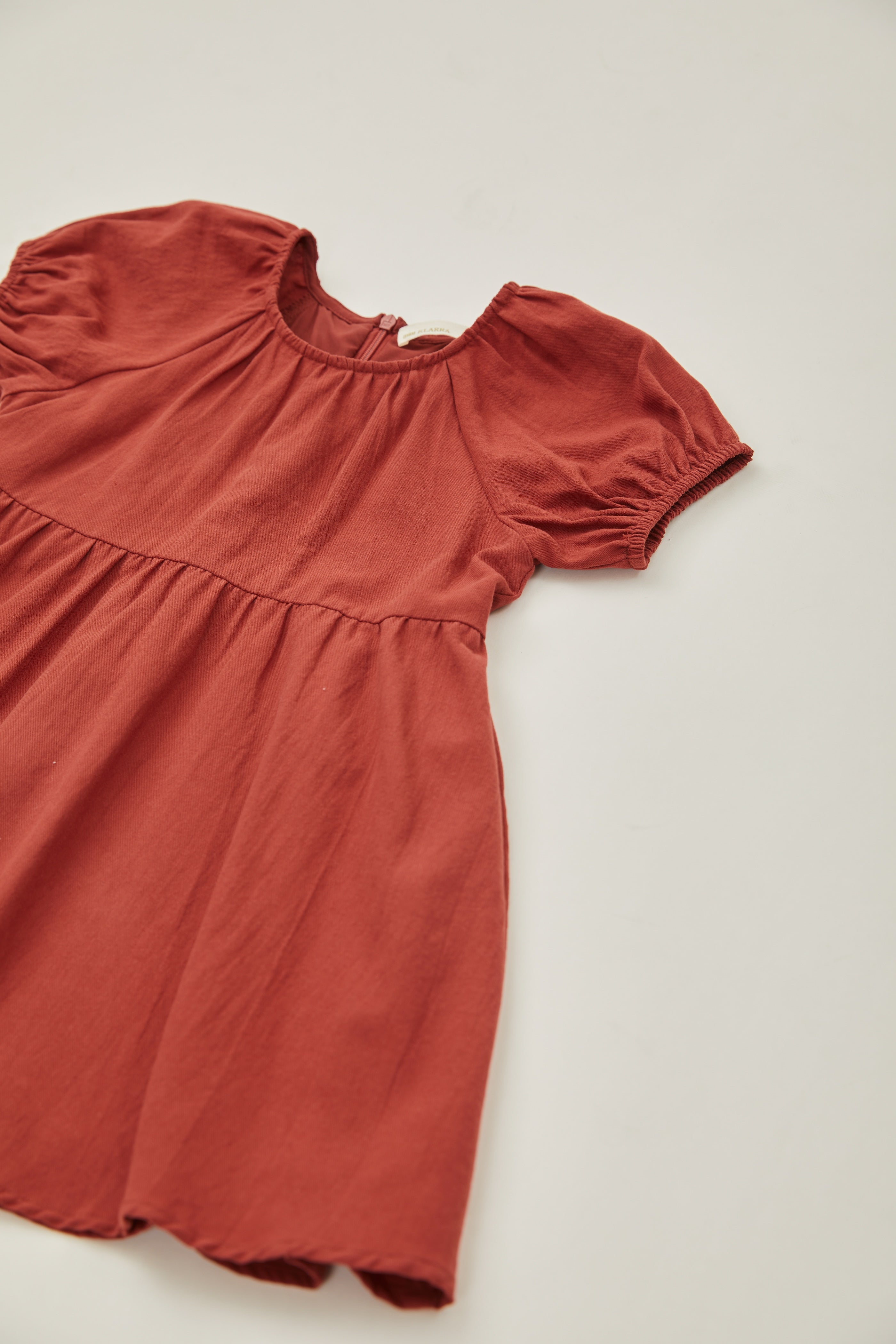 Mini Round Neck Dress in Sienna