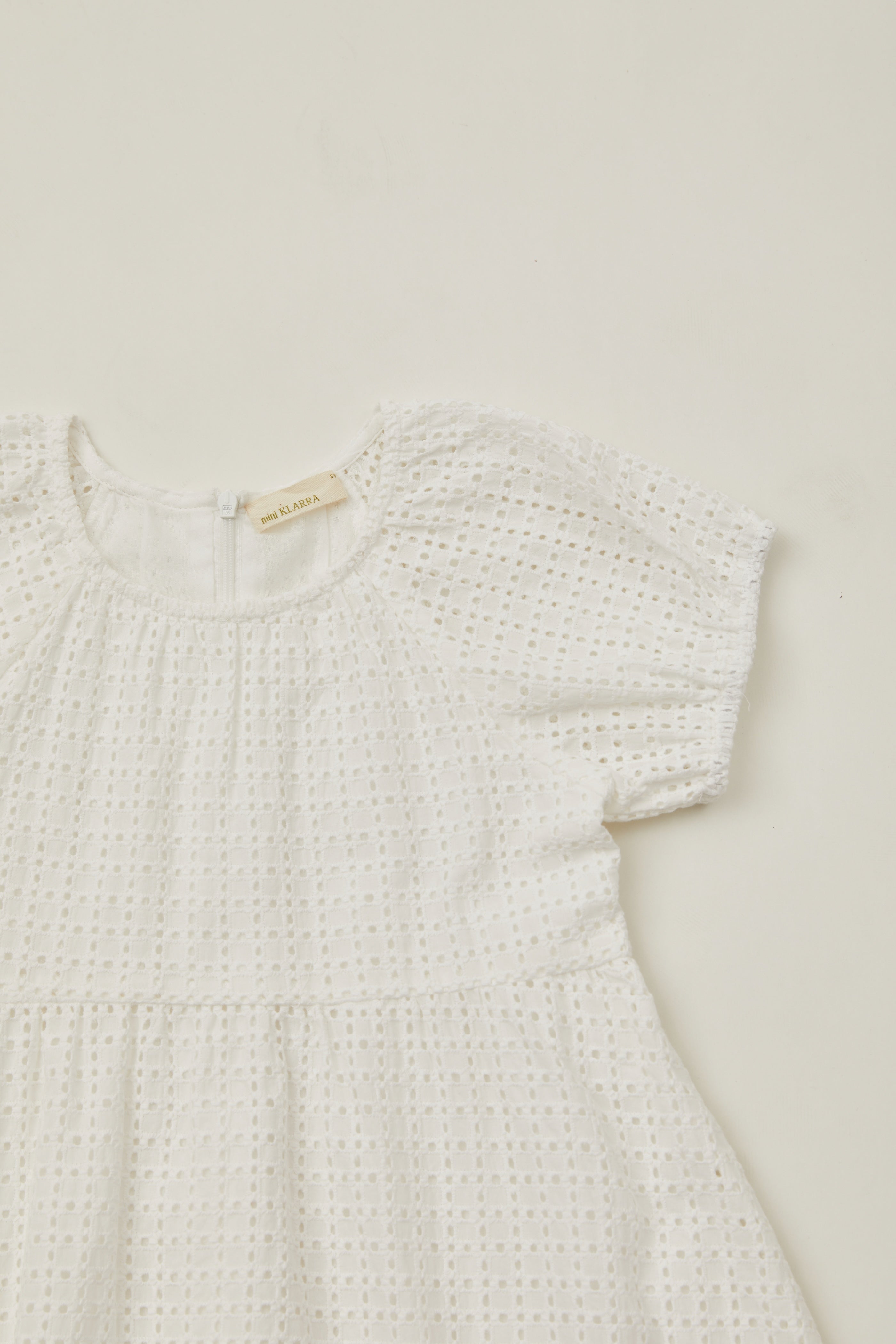 Mini Round Neck Dress in Maha Crochet