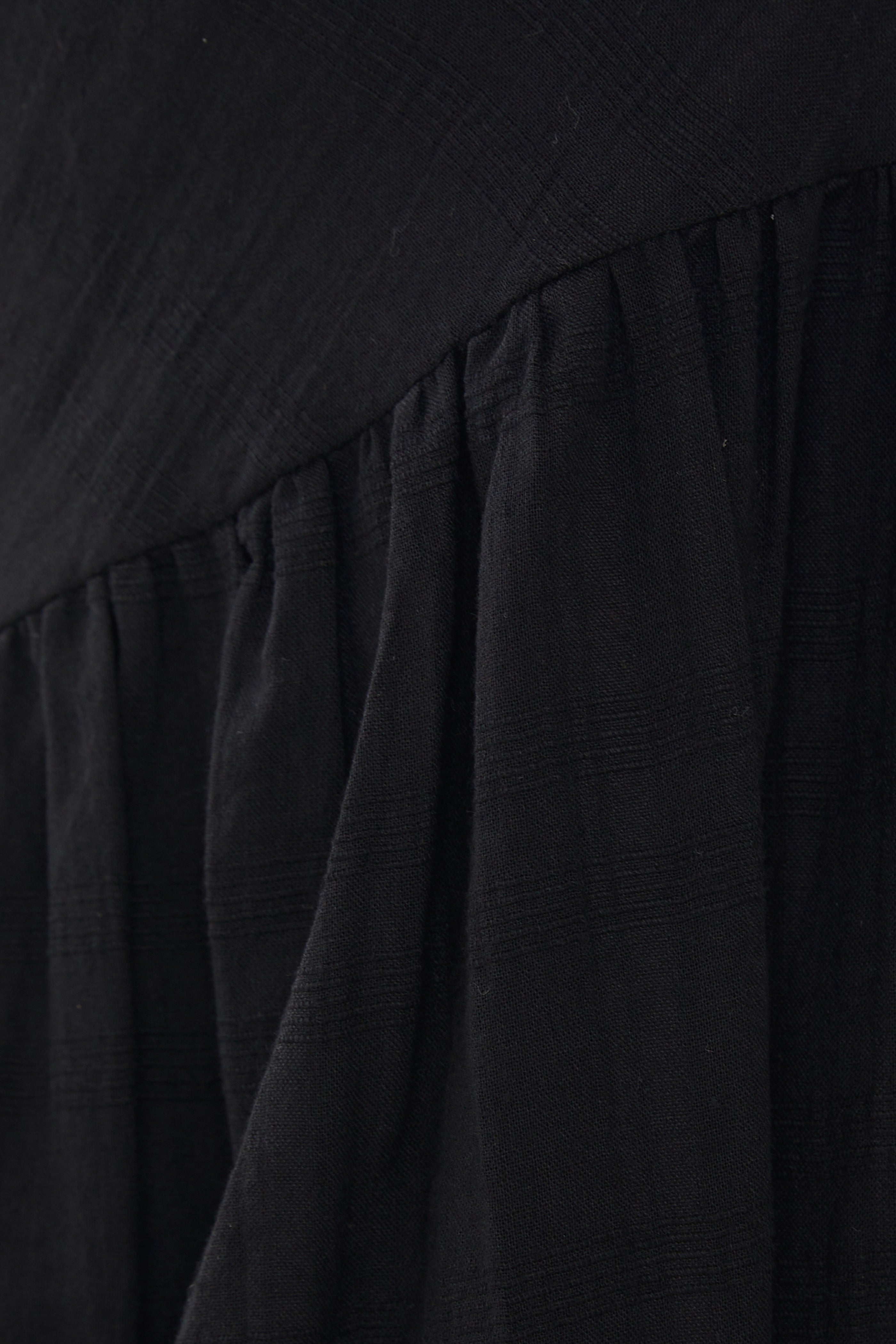 Cotton Midi Sundress in Black