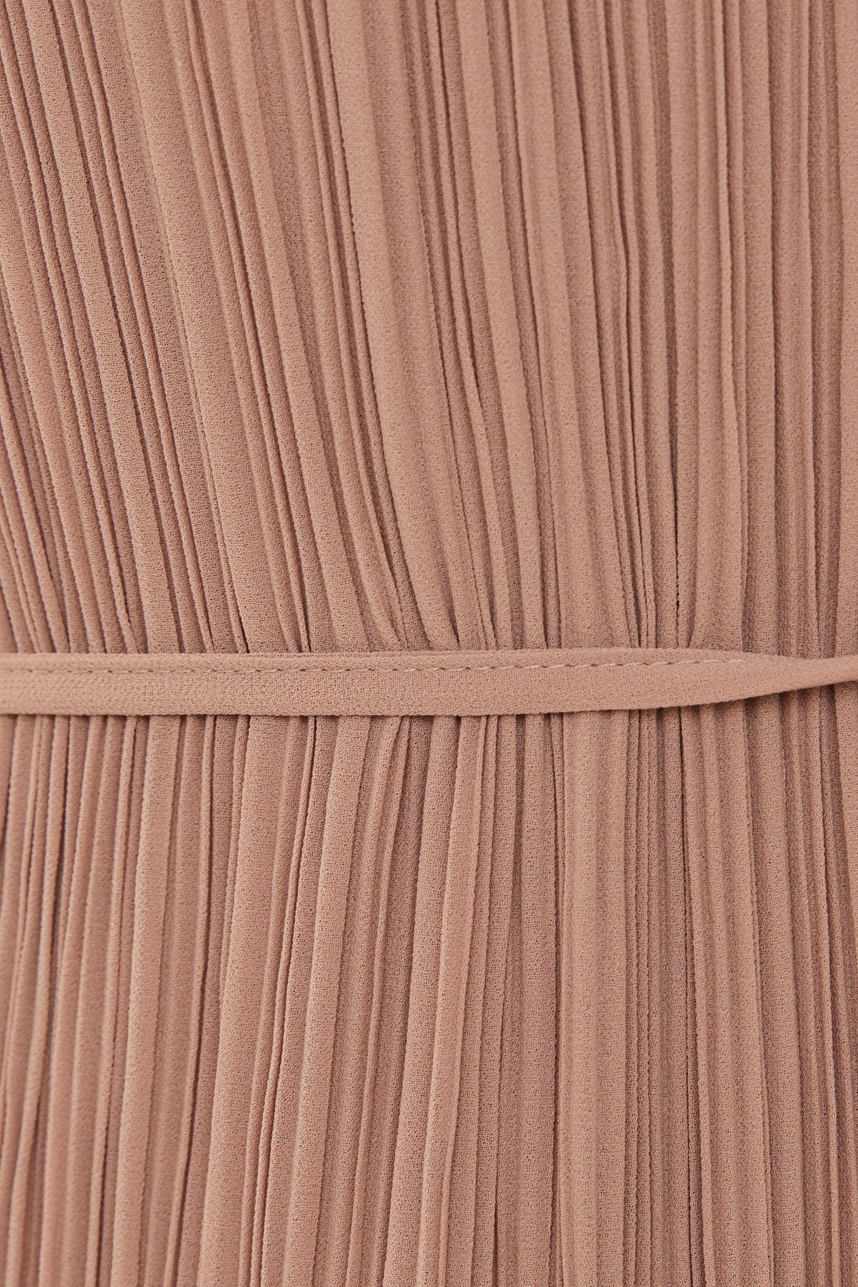 Halter Pleated Maxi Dress in Muted Rose