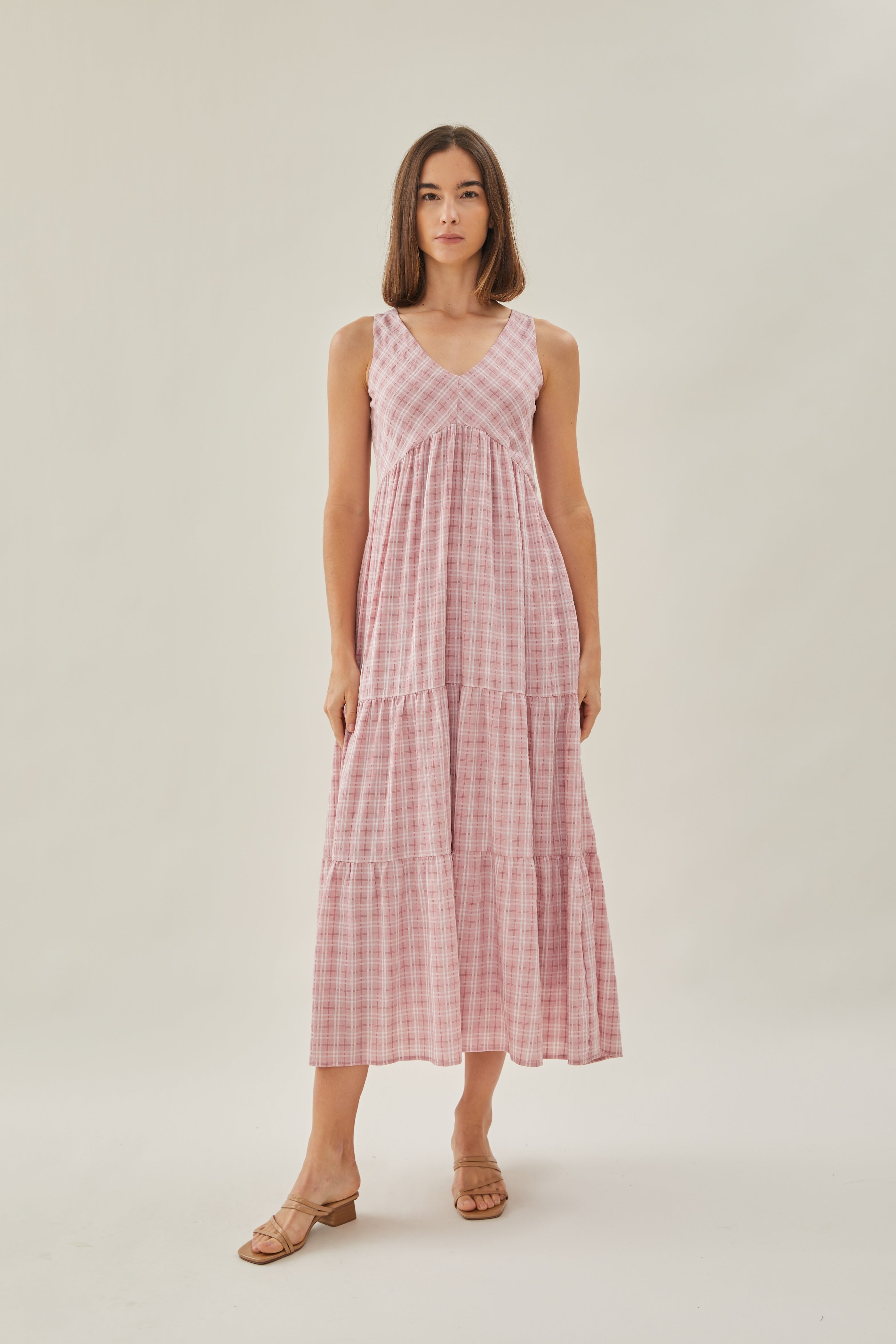 Tiered Maxi Sundress in Rose
