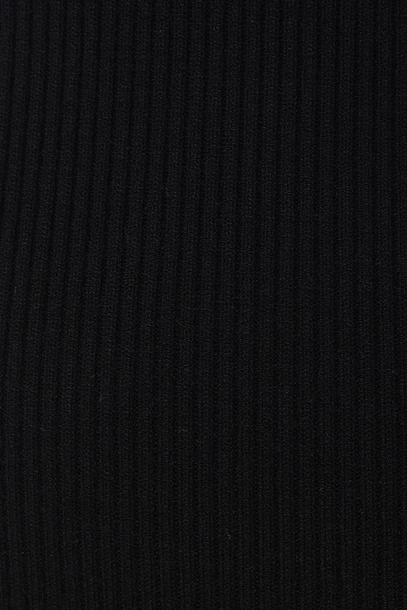 Scoop Knit Dress in Black