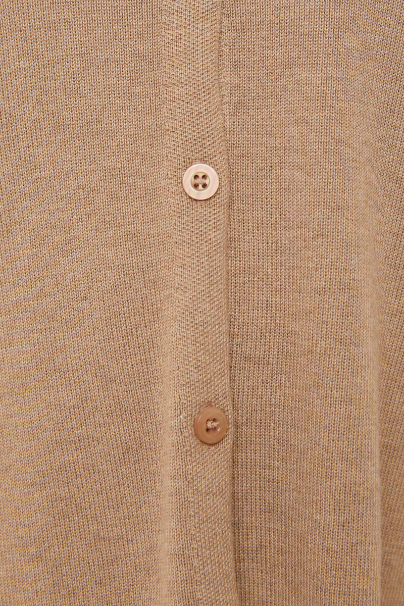Button Up Cardigan in Husk