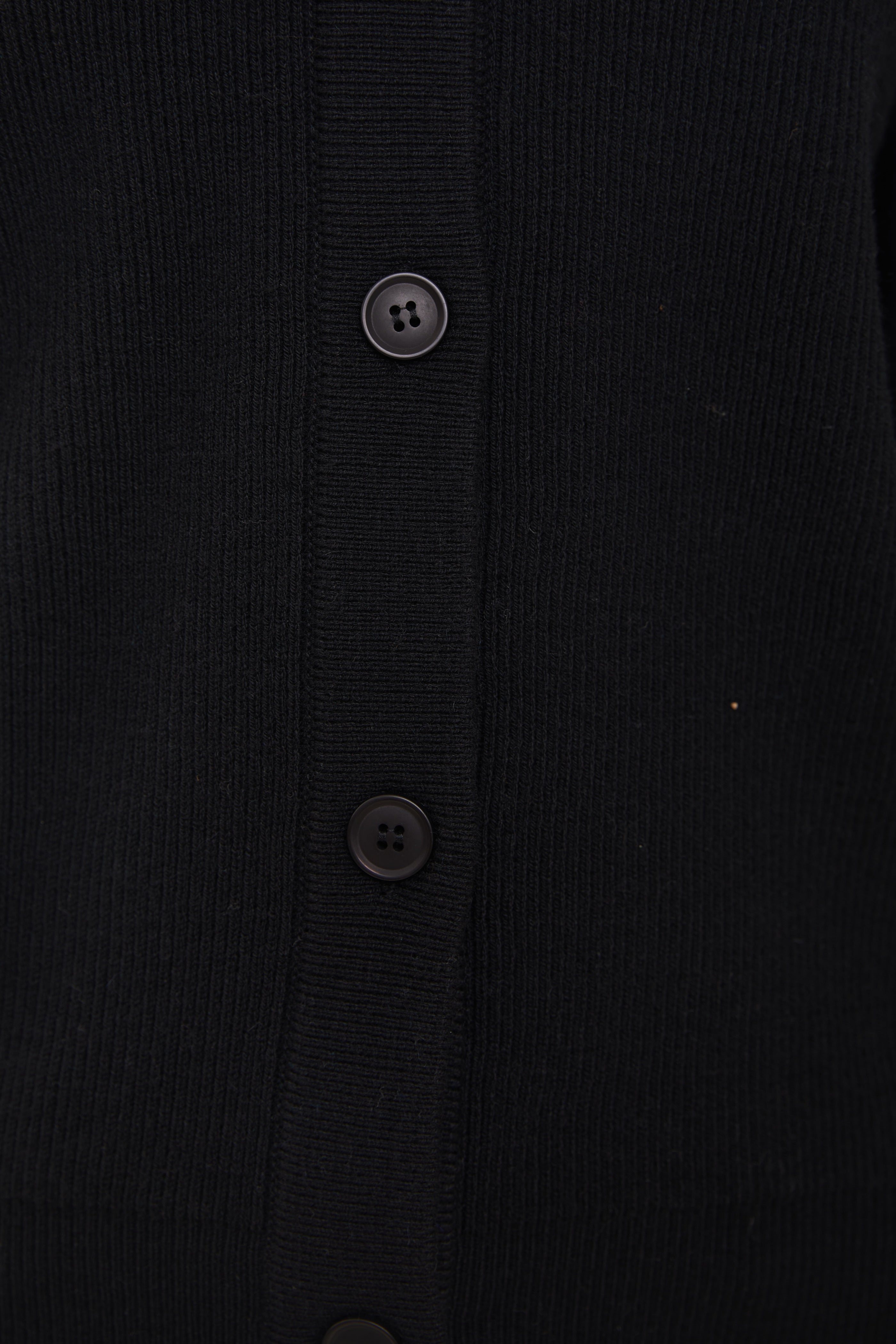 V-Neck Cardigan in Black