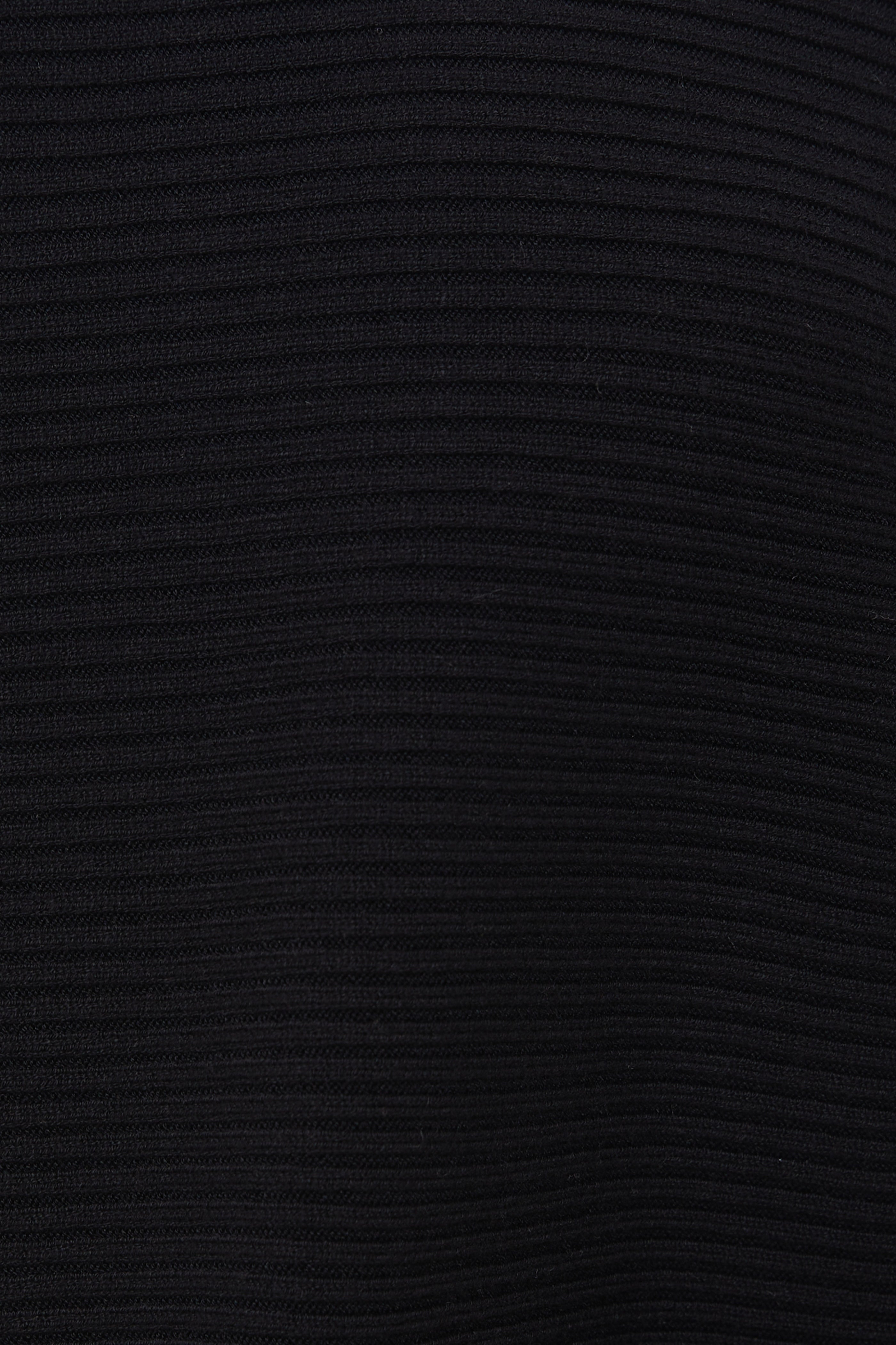 Boat Neck Knitted Top in Black