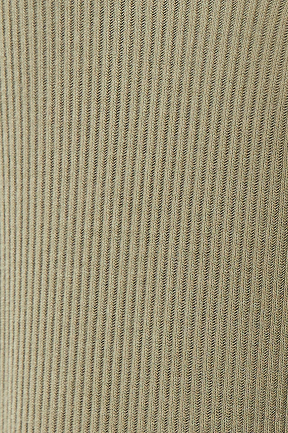 Square Neck Knit Top in Olive