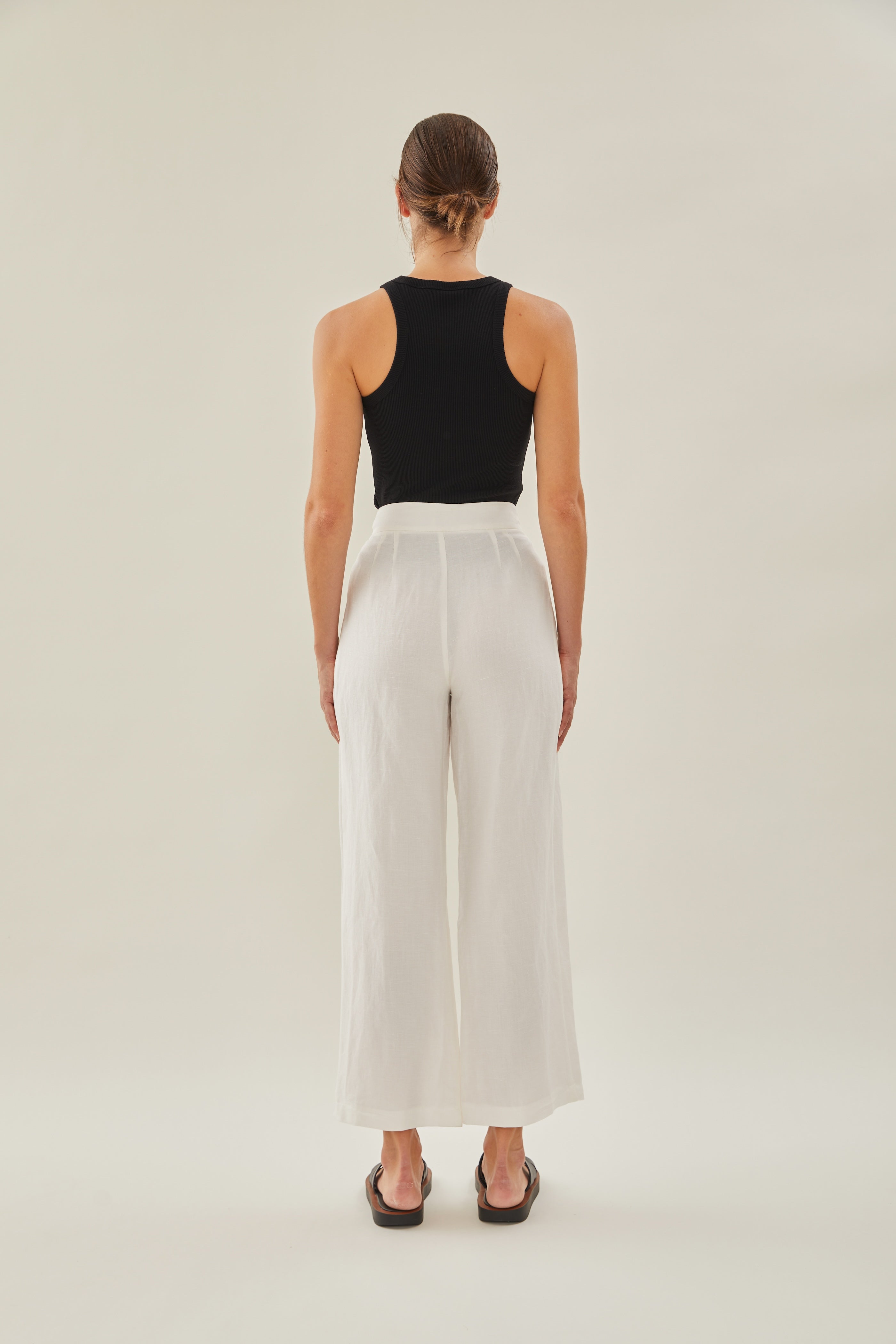 Linen Suit Trousers in White