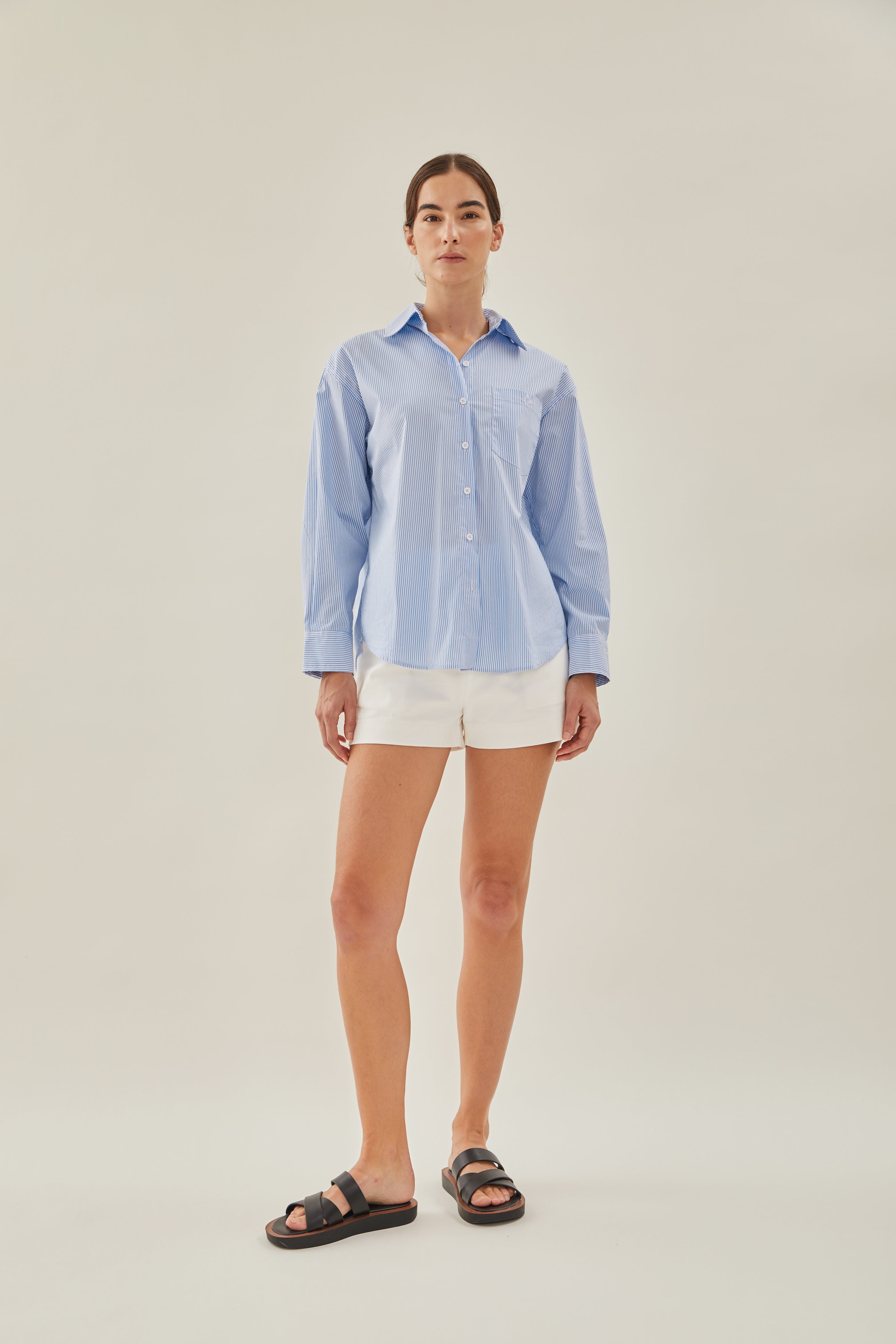 STUDIOS Pocket Shirt in Stripe Blue