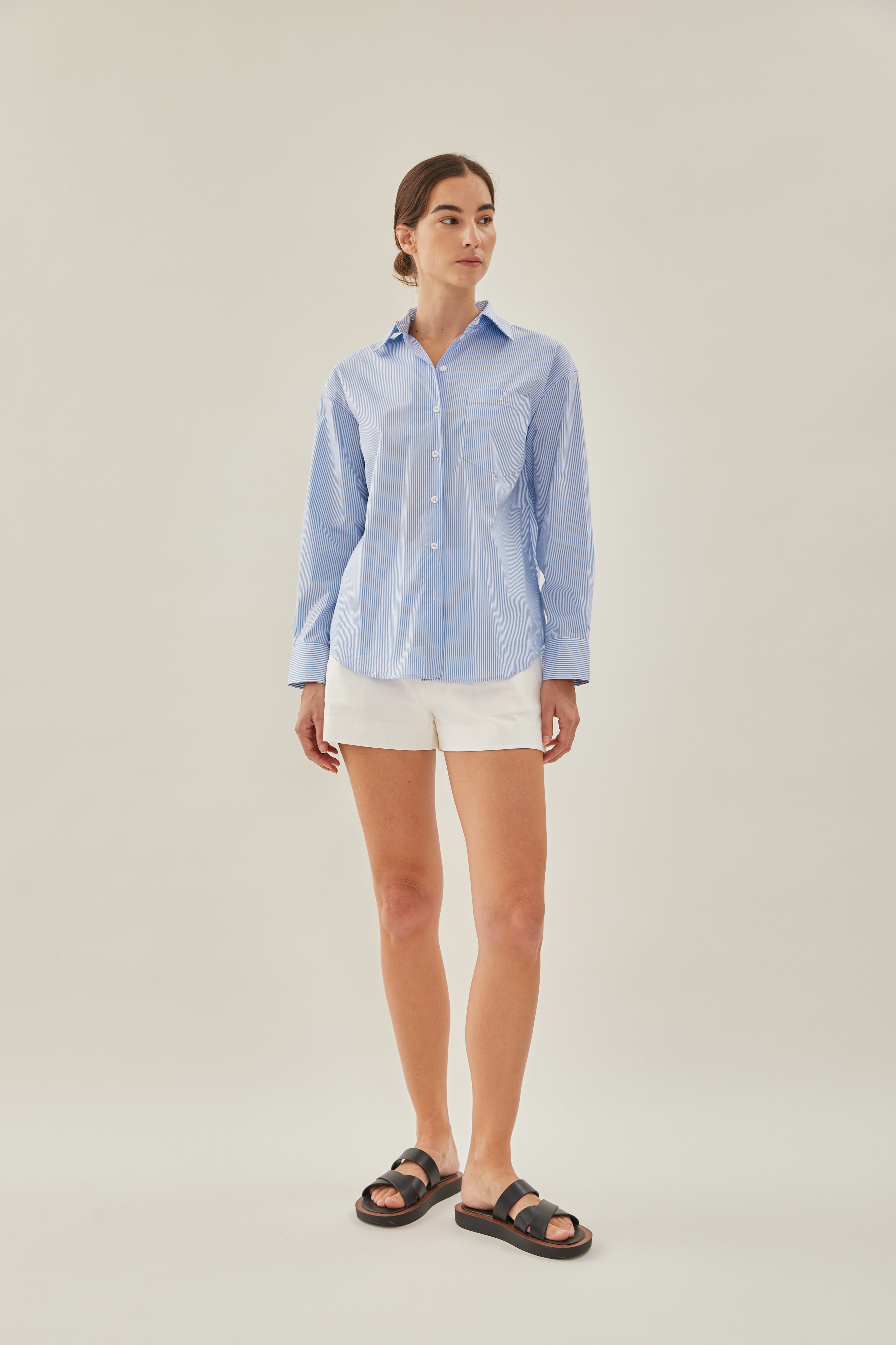 STUDIOS Pocket Shirt in Stripe Blue
