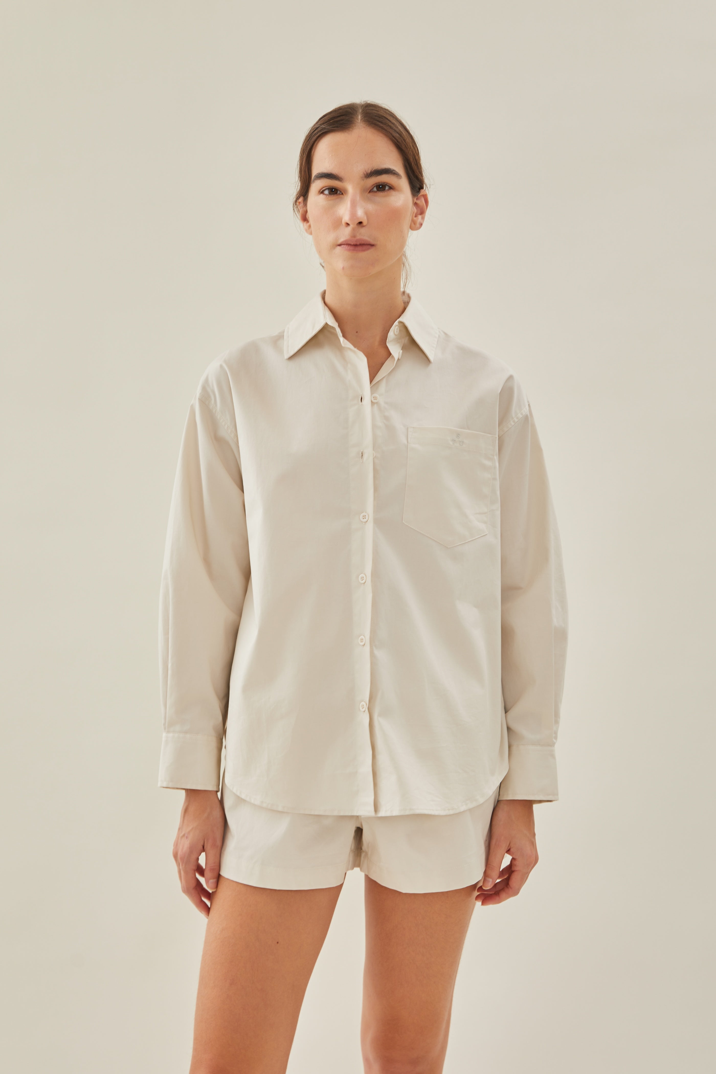 STUDIOS Pocket Shirt in Chalk
