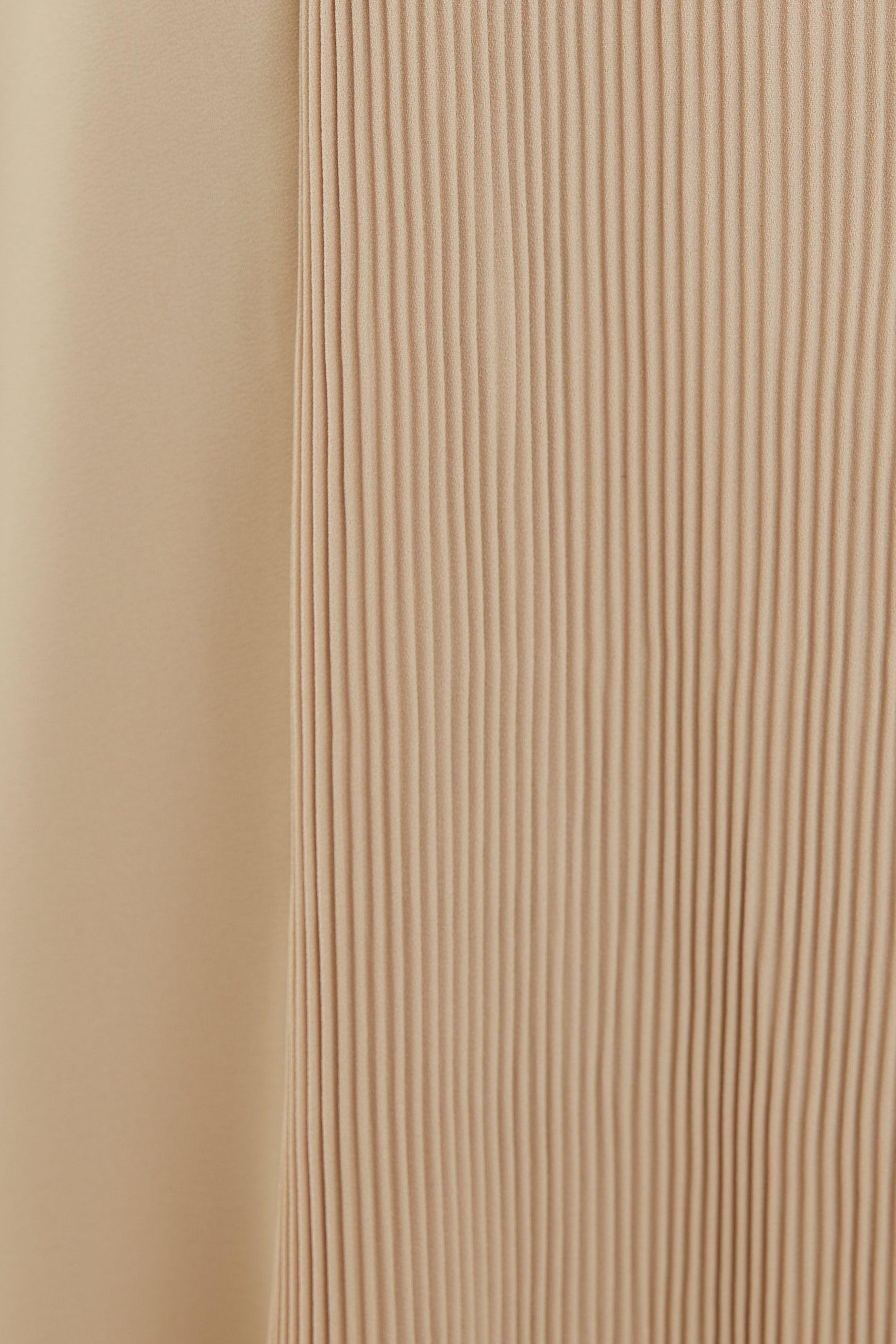 Pleated Halter Dress in Sand