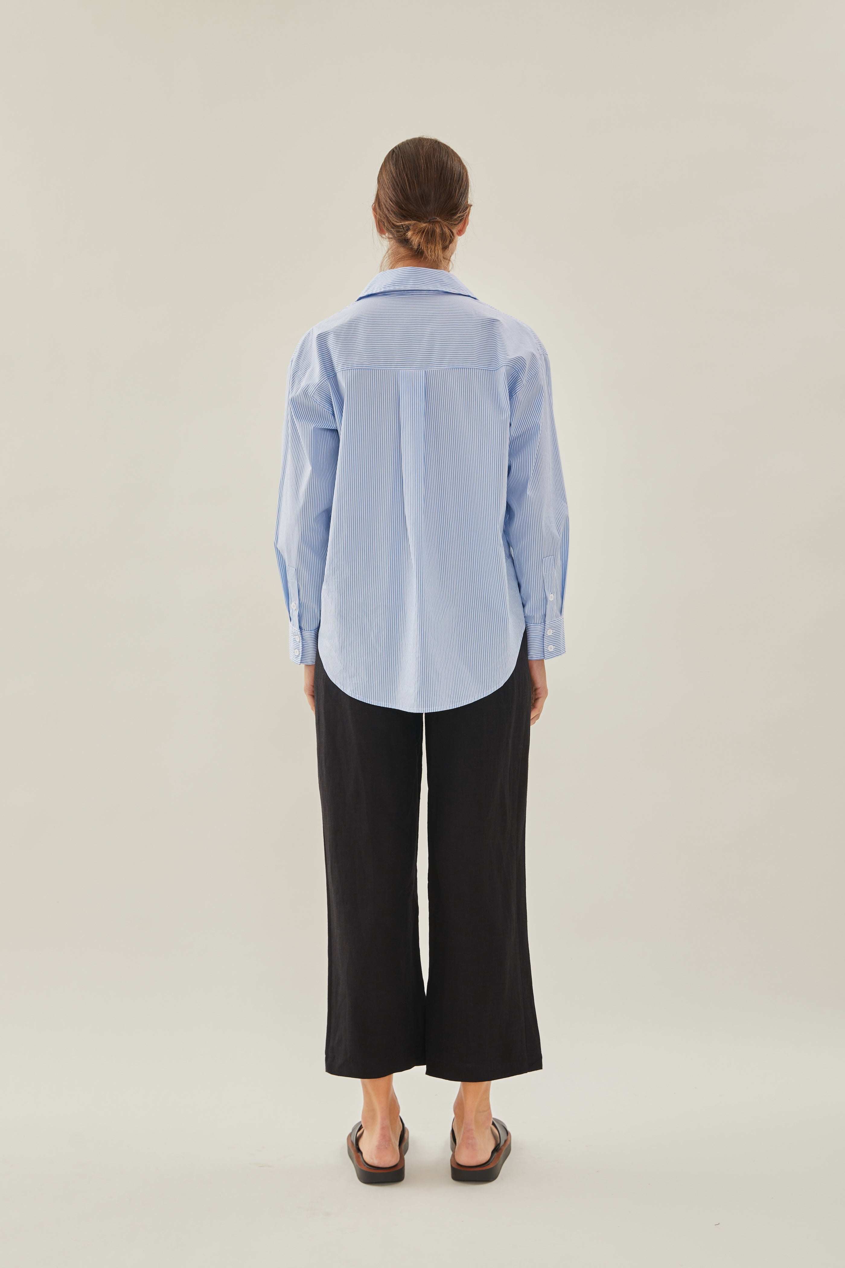 Linen Suit Trousers in Black