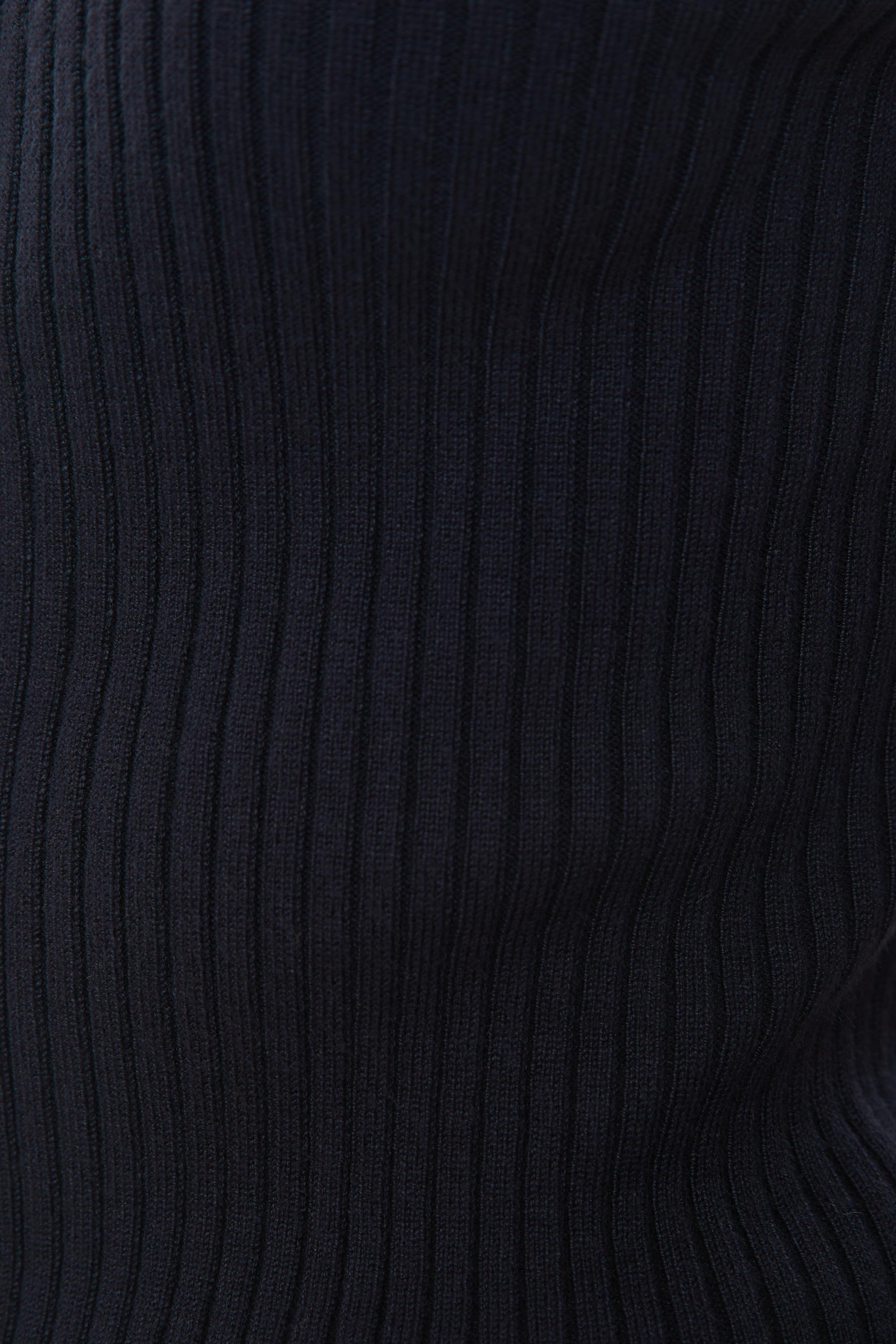 Ribbed Knit Button Down Cardigan in Midnight