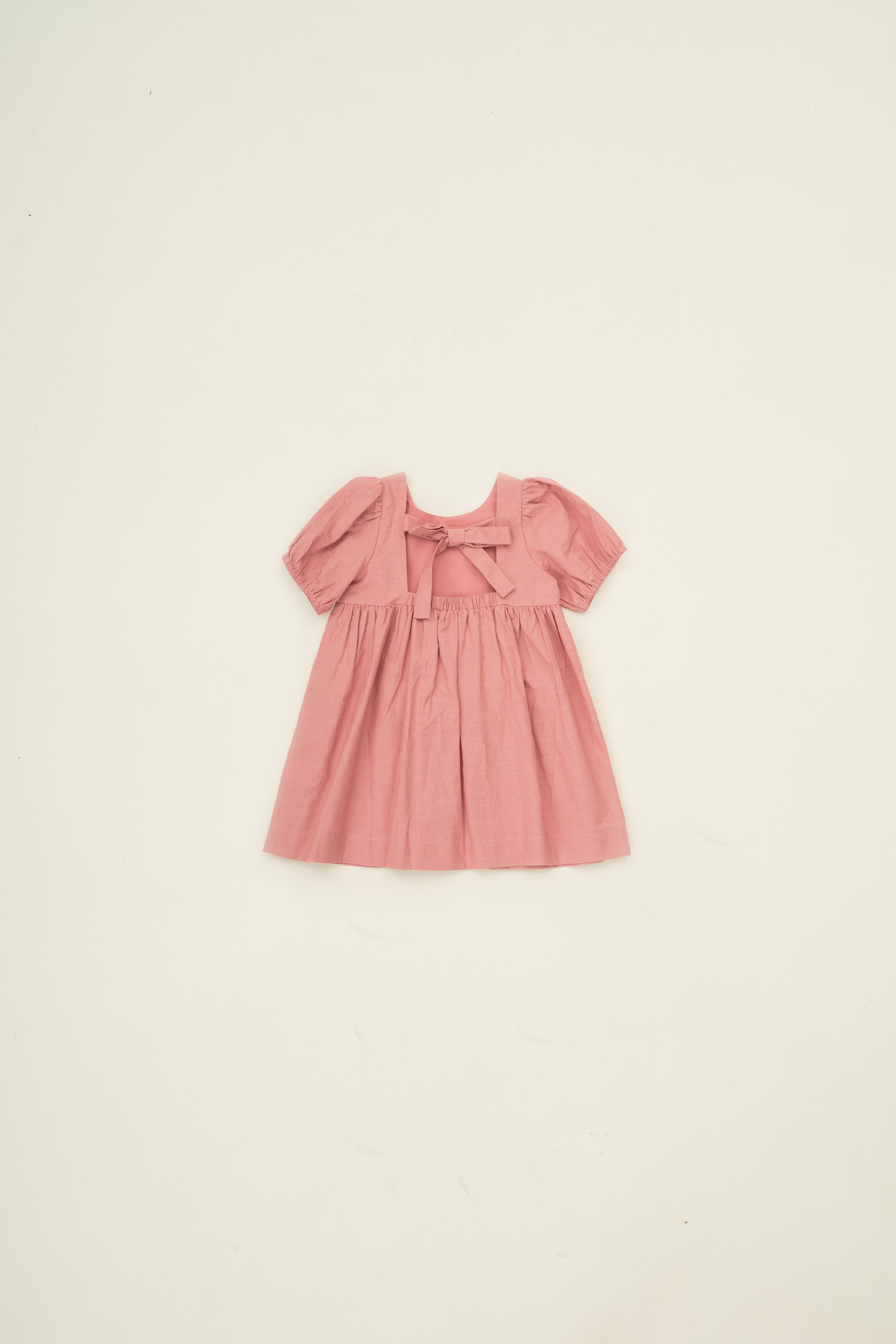 Mini Tie Back Short Sleeve Dress in Hibiscus