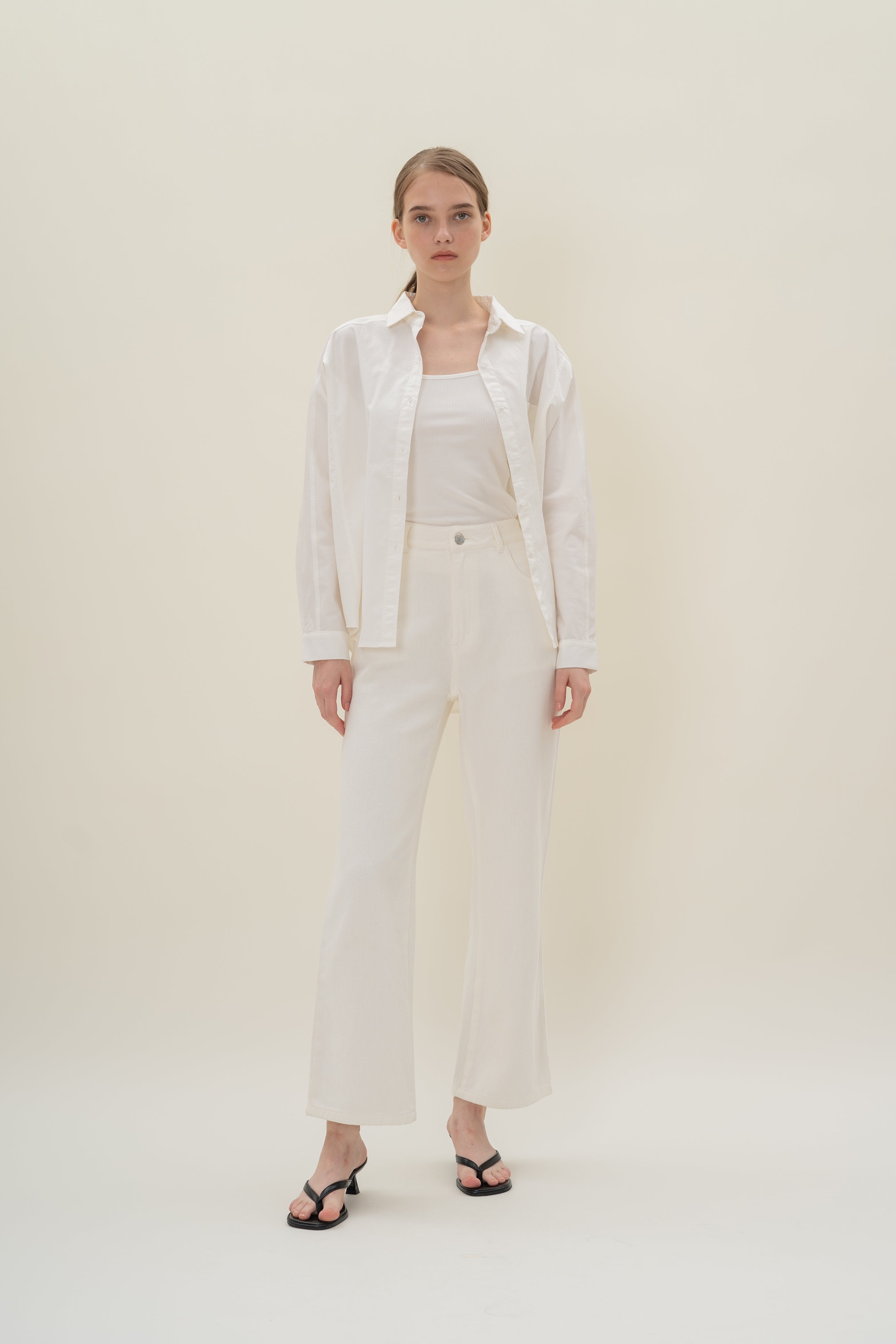 Studios Shirt with Seam Detailing in White