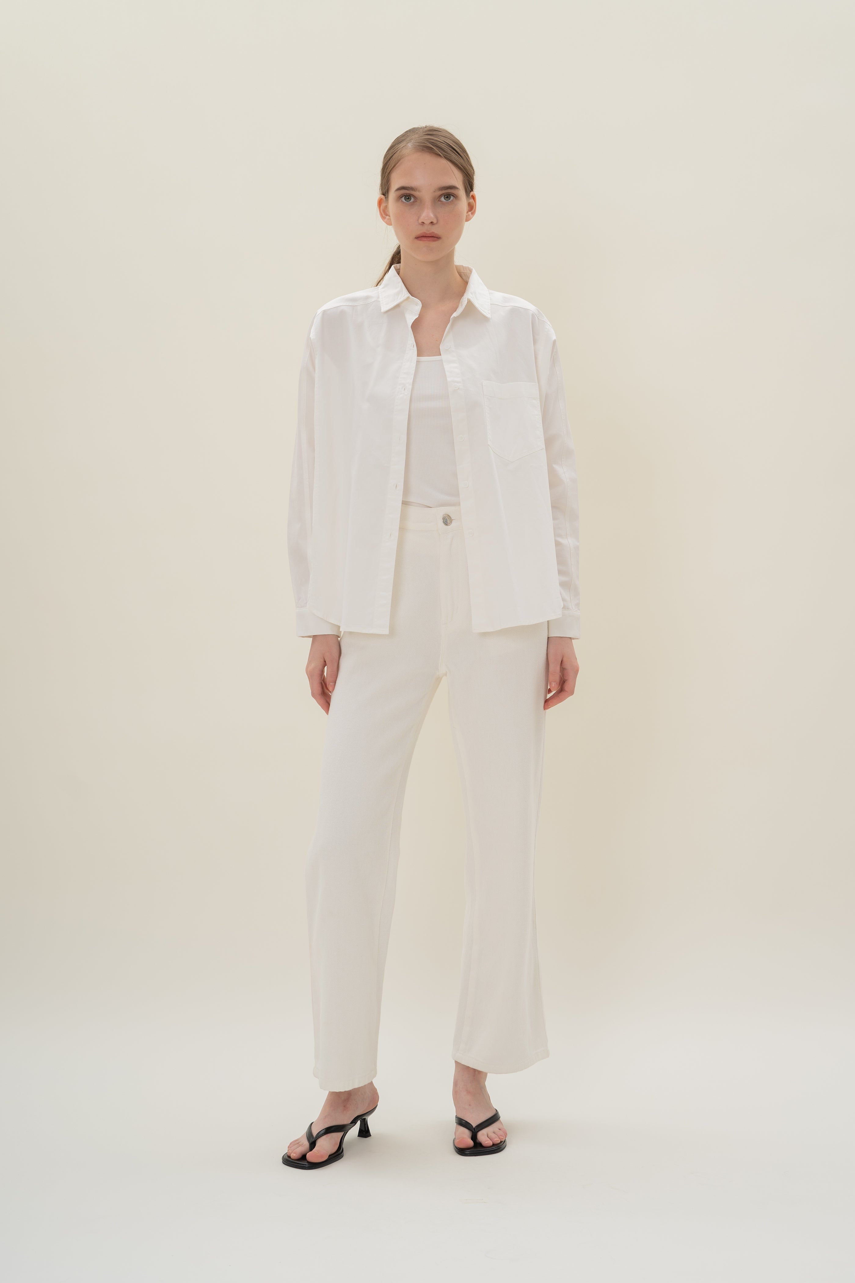 Studios Shirt with Seam Detailing in White